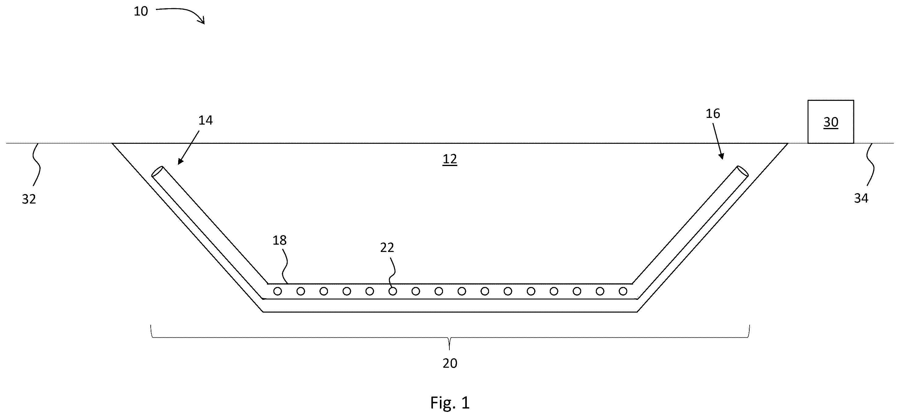 Patent US12351494 Figure 1 – Harmful algae bloom mitigation system