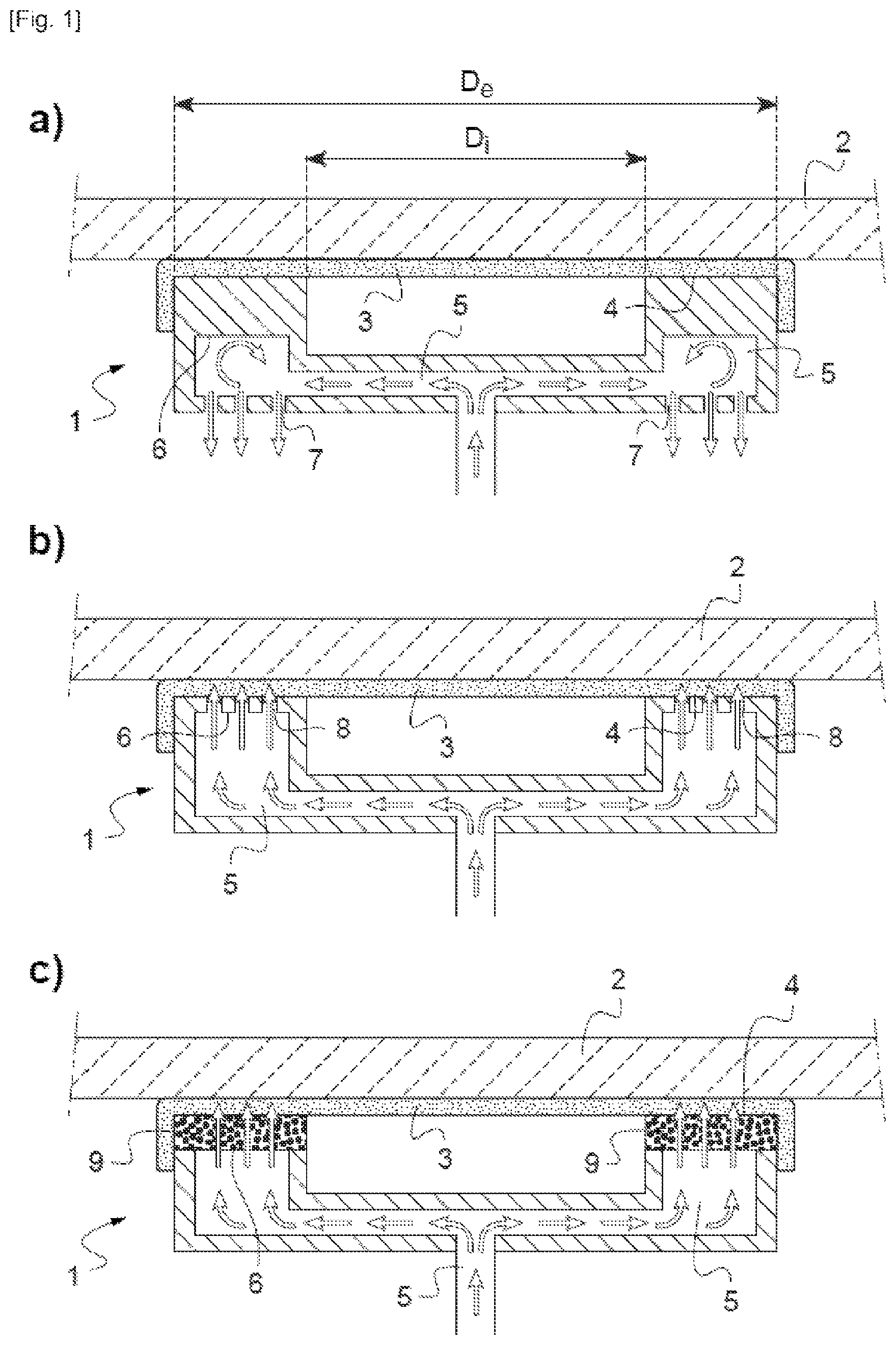Patent US12351500 Figure 1 – Tool for locally cooling a glass sheet