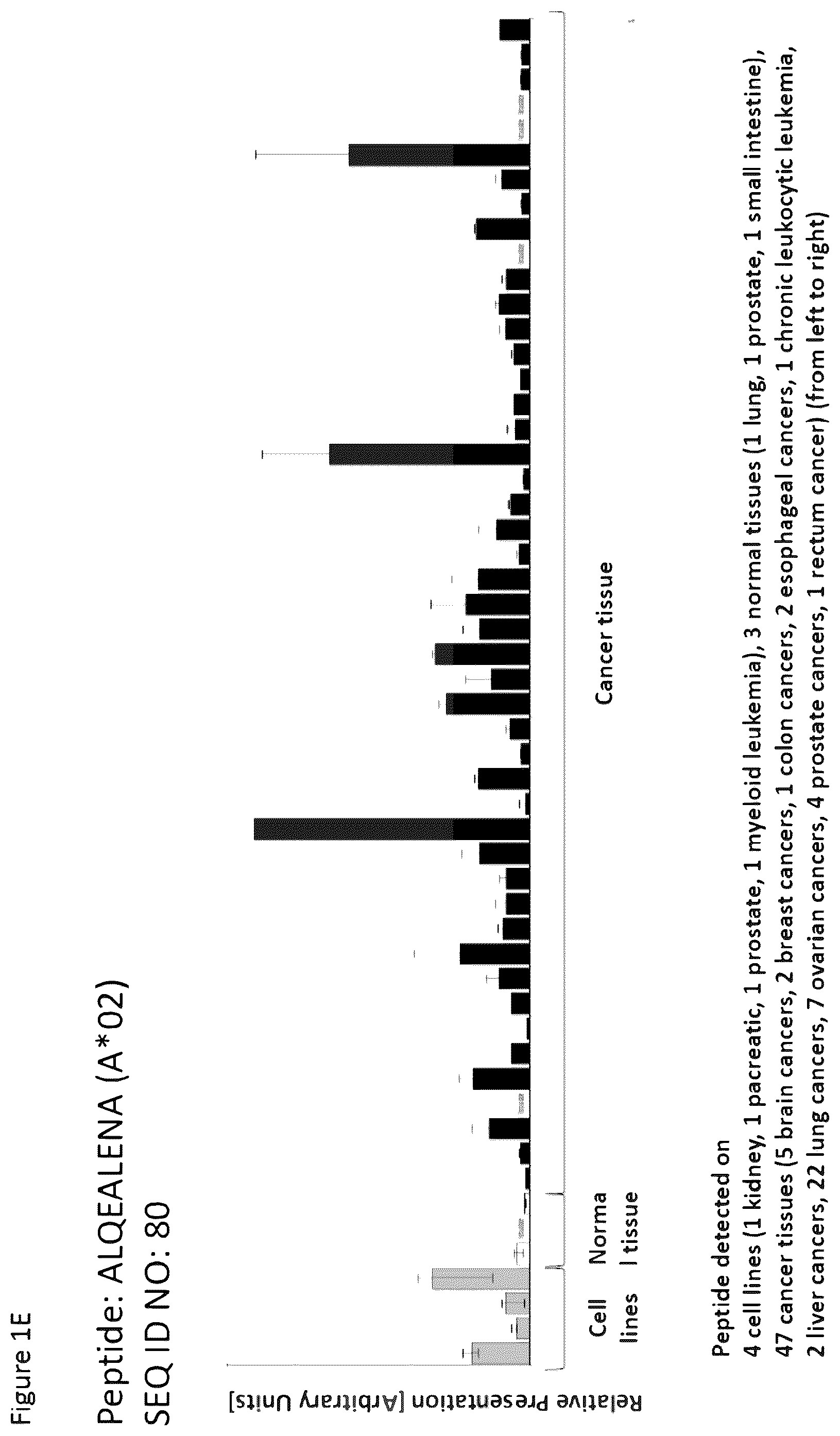Patent US12351616 Figure 5 – Peptides and combination of peptides for use in immunotherapy against esophageal cancer and other cancers