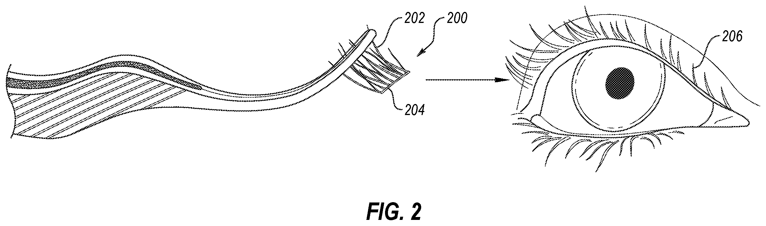 Patent US12351740 Figure 2 – Charcoal adhesive composition for lashes or lash extensions