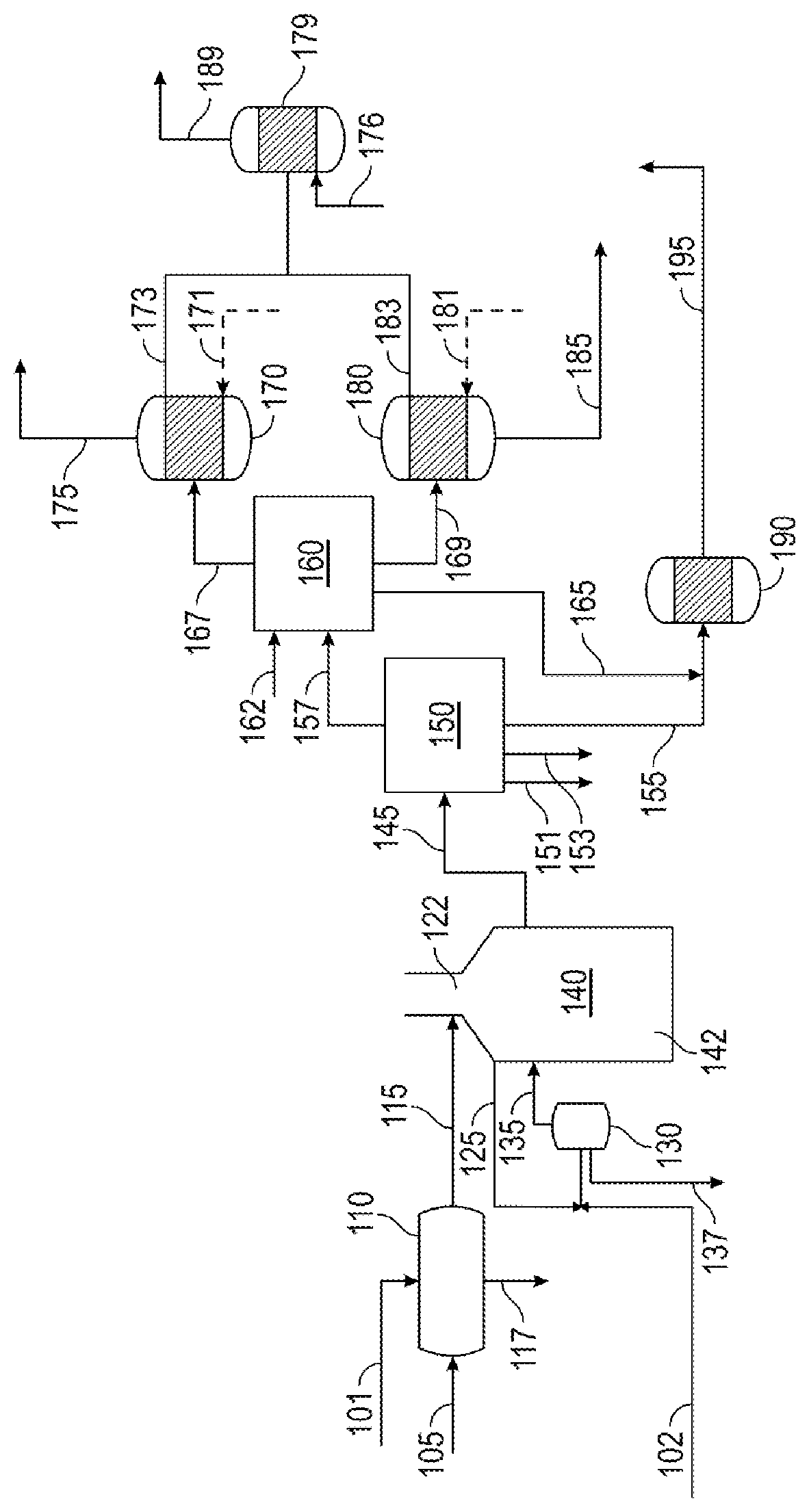 Patent US12351762 Figure 1 – Hydrocarbon pyrolysis of feeds containing mercury