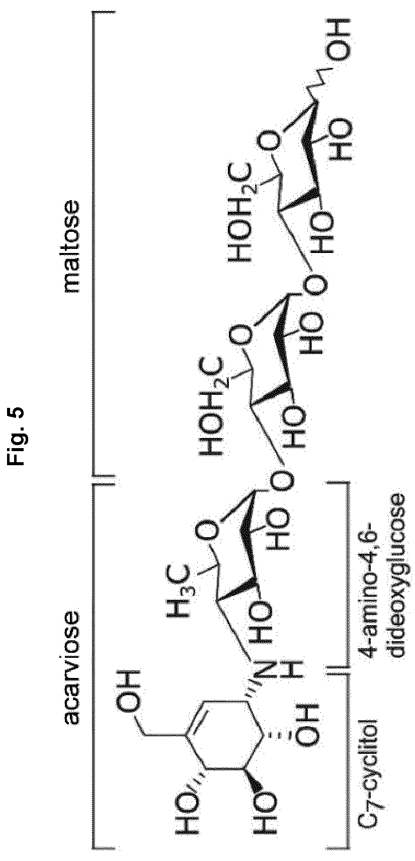 Patent US12351847 Figure 5 – Methods for the improved formation of acarbose
