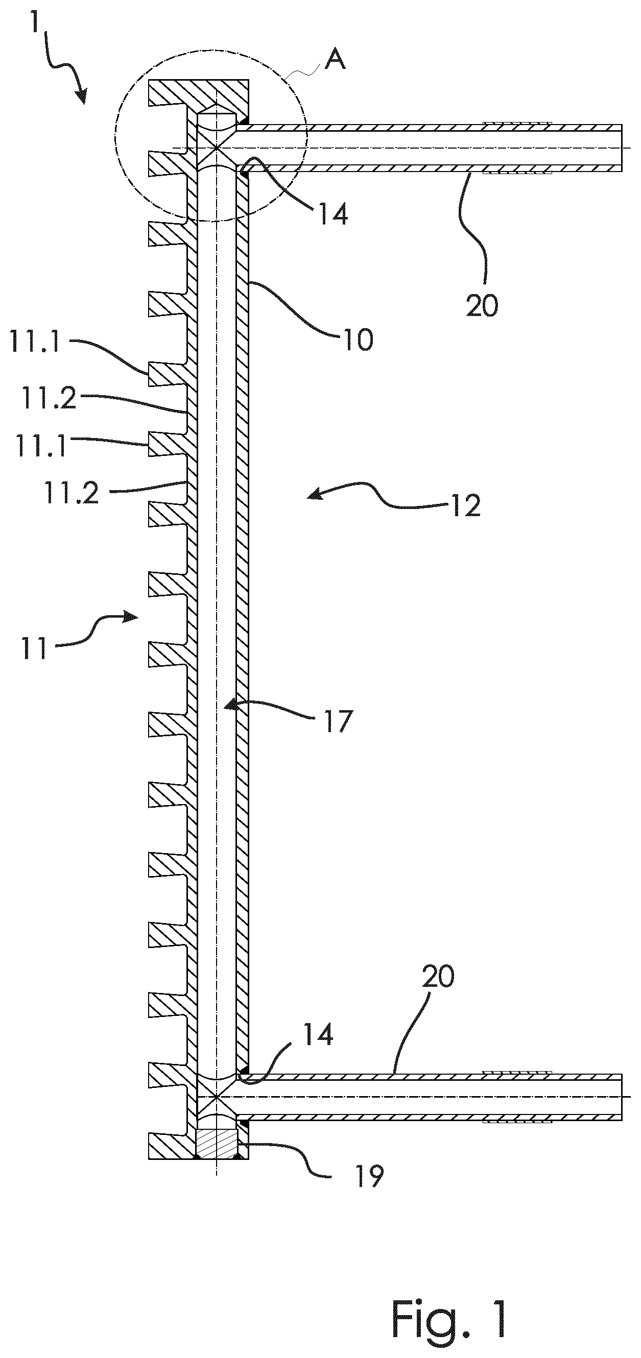 Patent US12351883 Figure 1 – Cooling plate for a metallurgical furnace