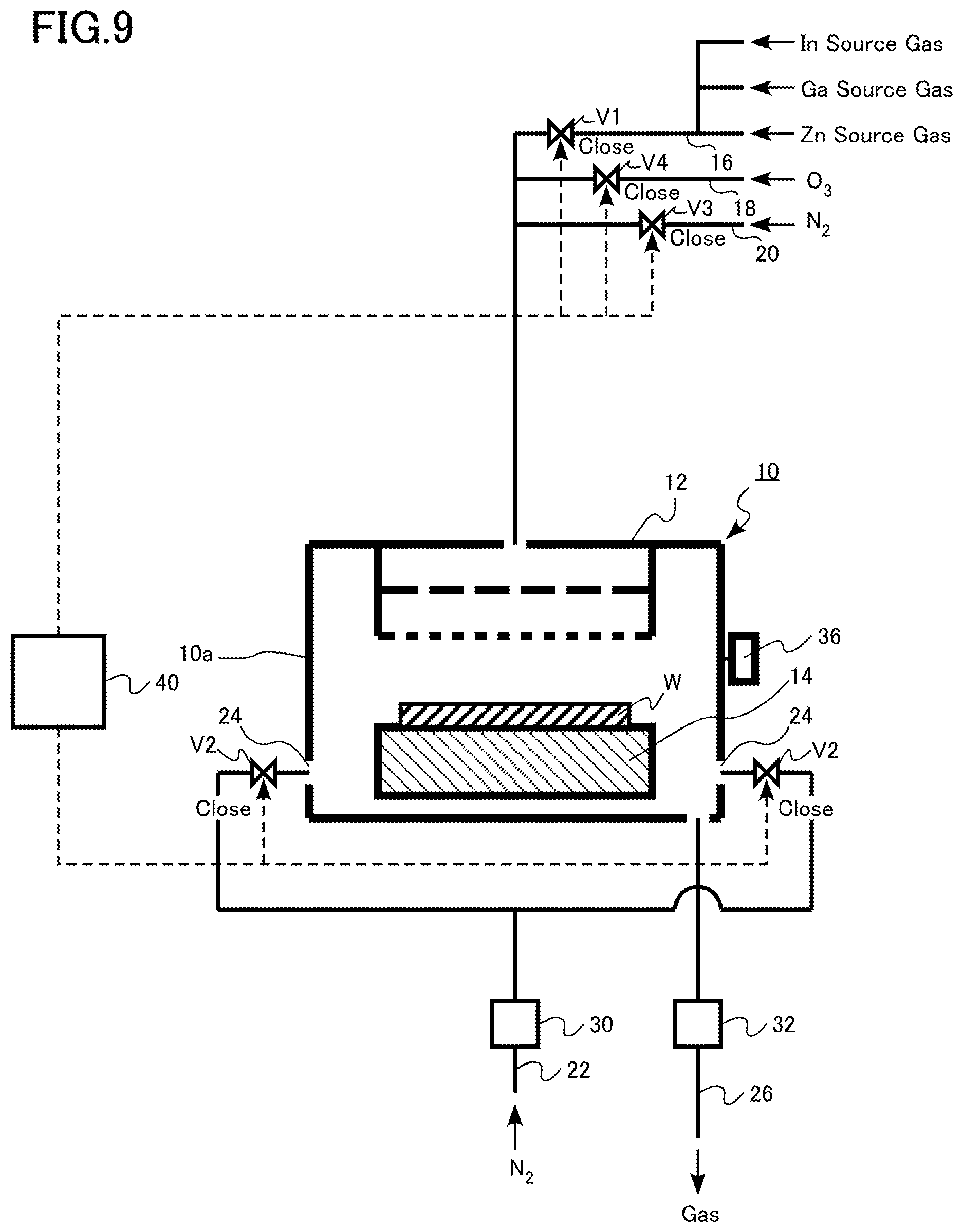 Patent US12351913 Figure 9 – Film forming apparatus and film forming method