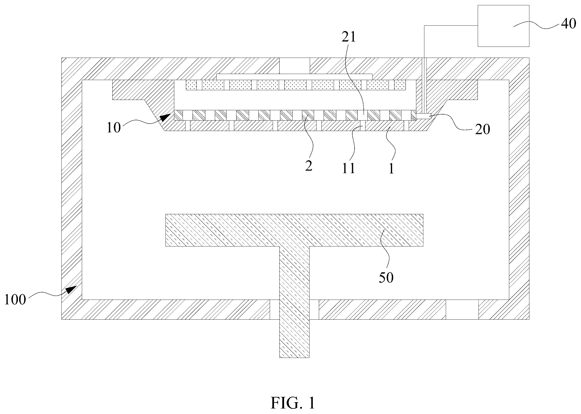 Patent US12351916 Figure 1 – Gas showerhead with controllable airflow distribution
