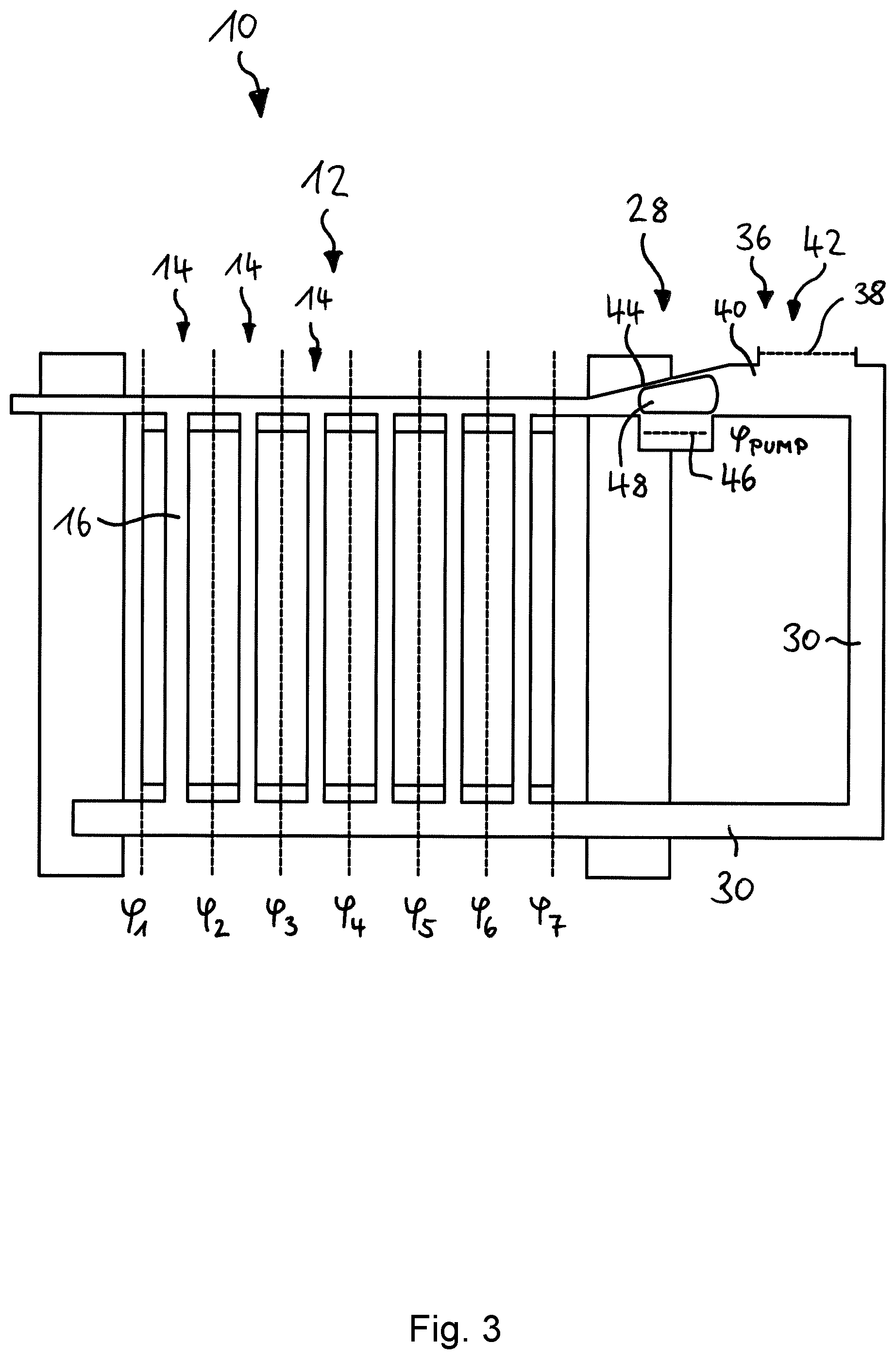 Patent US12351925 Figure 3 – Electrolyzer system and matrix cell therefor