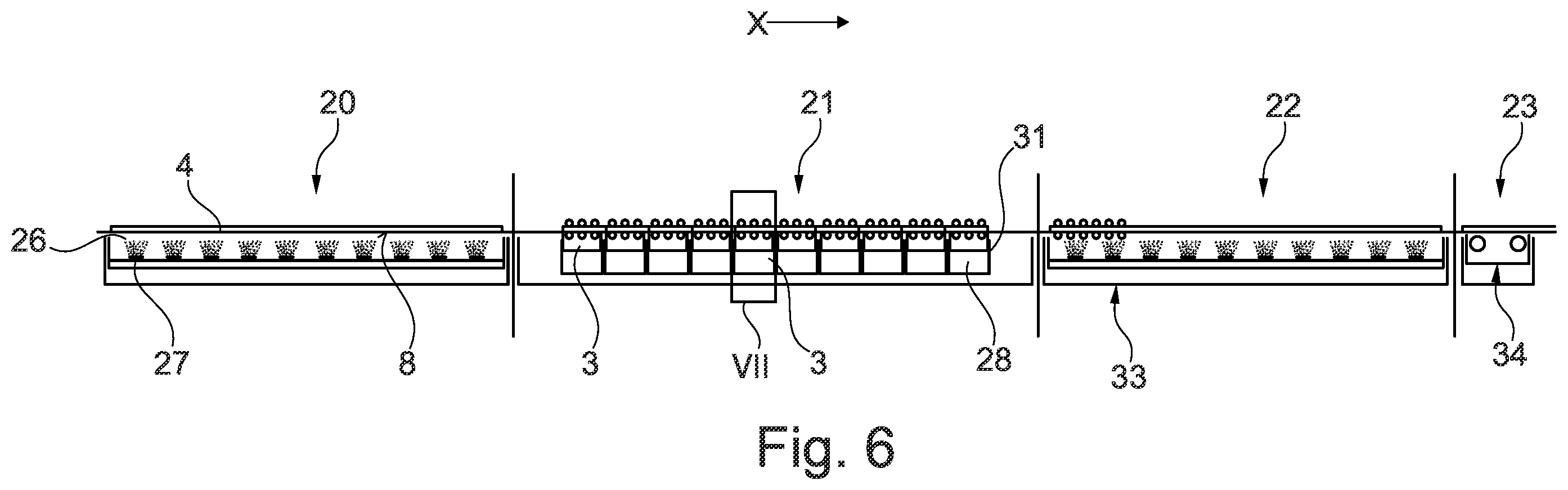 Patent US12351935 Figure 5 – Distribution system for a process fluid for chemical and/or electrolytic surface treatment of a substrate