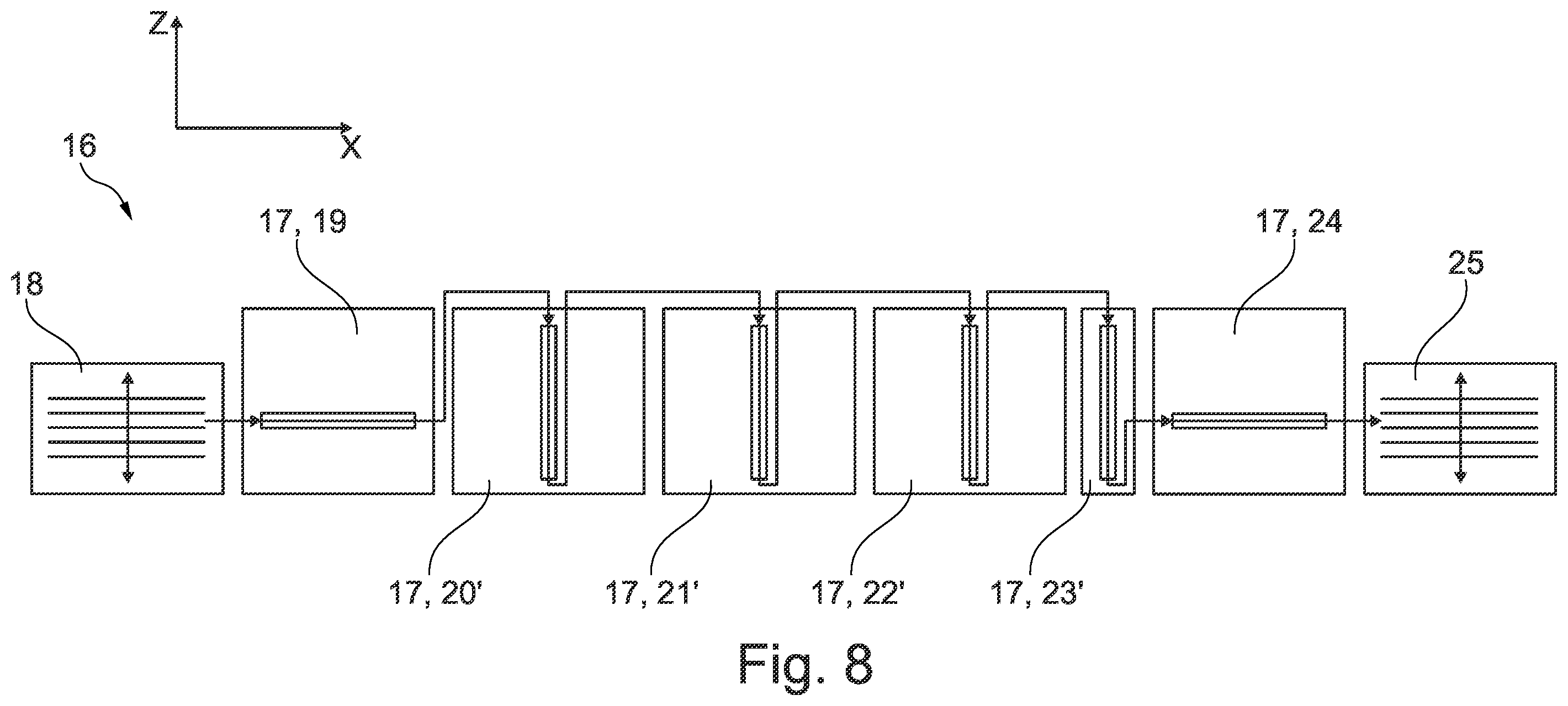 Patent US12351935 Figure 7 – Distribution system for a process fluid for chemical and/or electrolytic surface treatment of a substrate