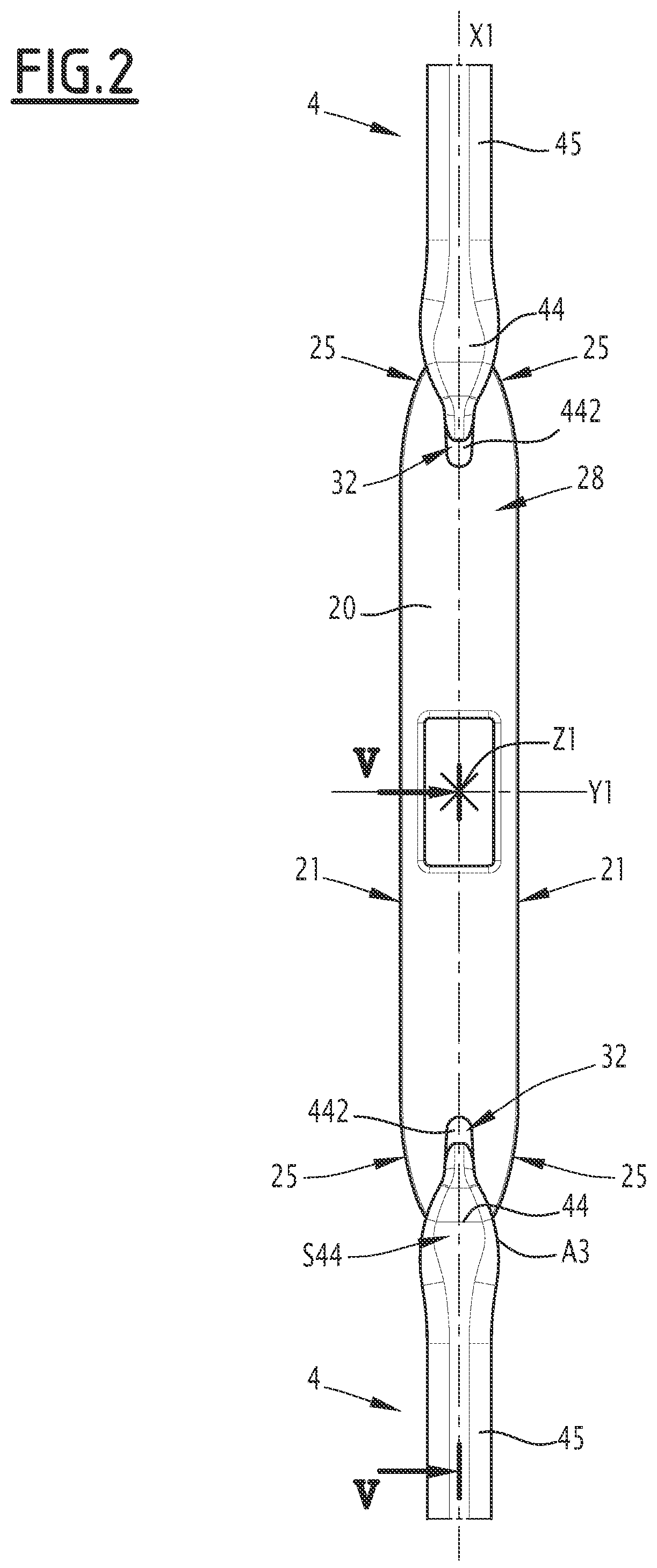 Patent US12351950 Figure 2 – Heddle for weaving loom and weaving loom provided with such a heddle