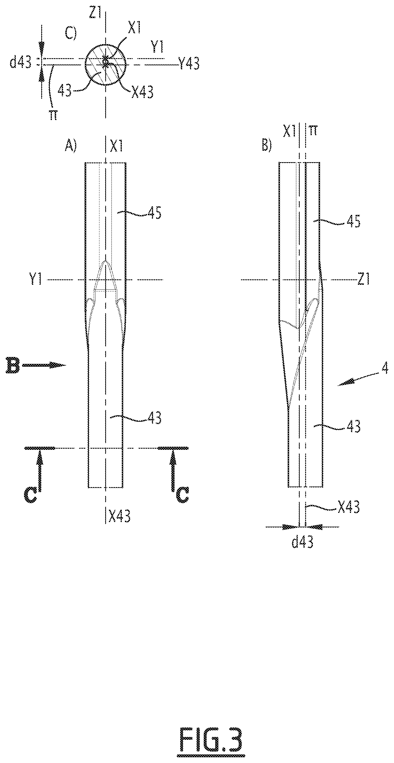 Patent US12351950 Figure 3 – Heddle for weaving loom and weaving loom provided with such a heddle