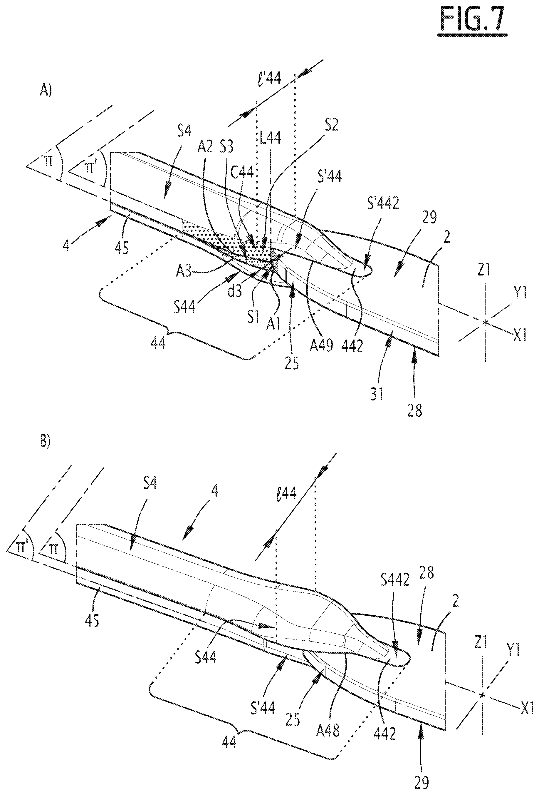 Patent US12351950 Figure 7 – Heddle for weaving loom and weaving loom provided with such a heddle