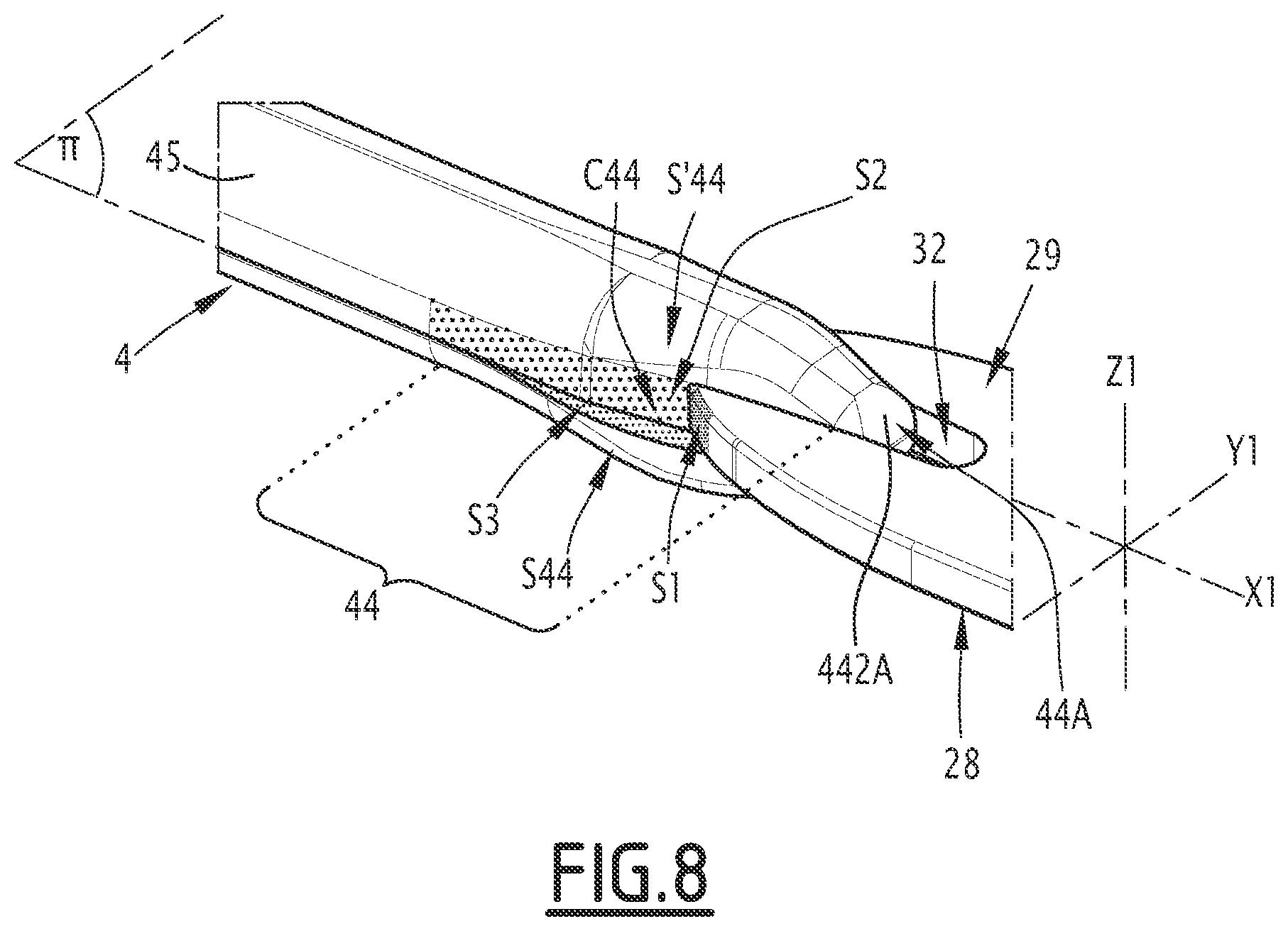 Patent US12351950 Figure 8 – Heddle for weaving loom and weaving loom provided with such a heddle