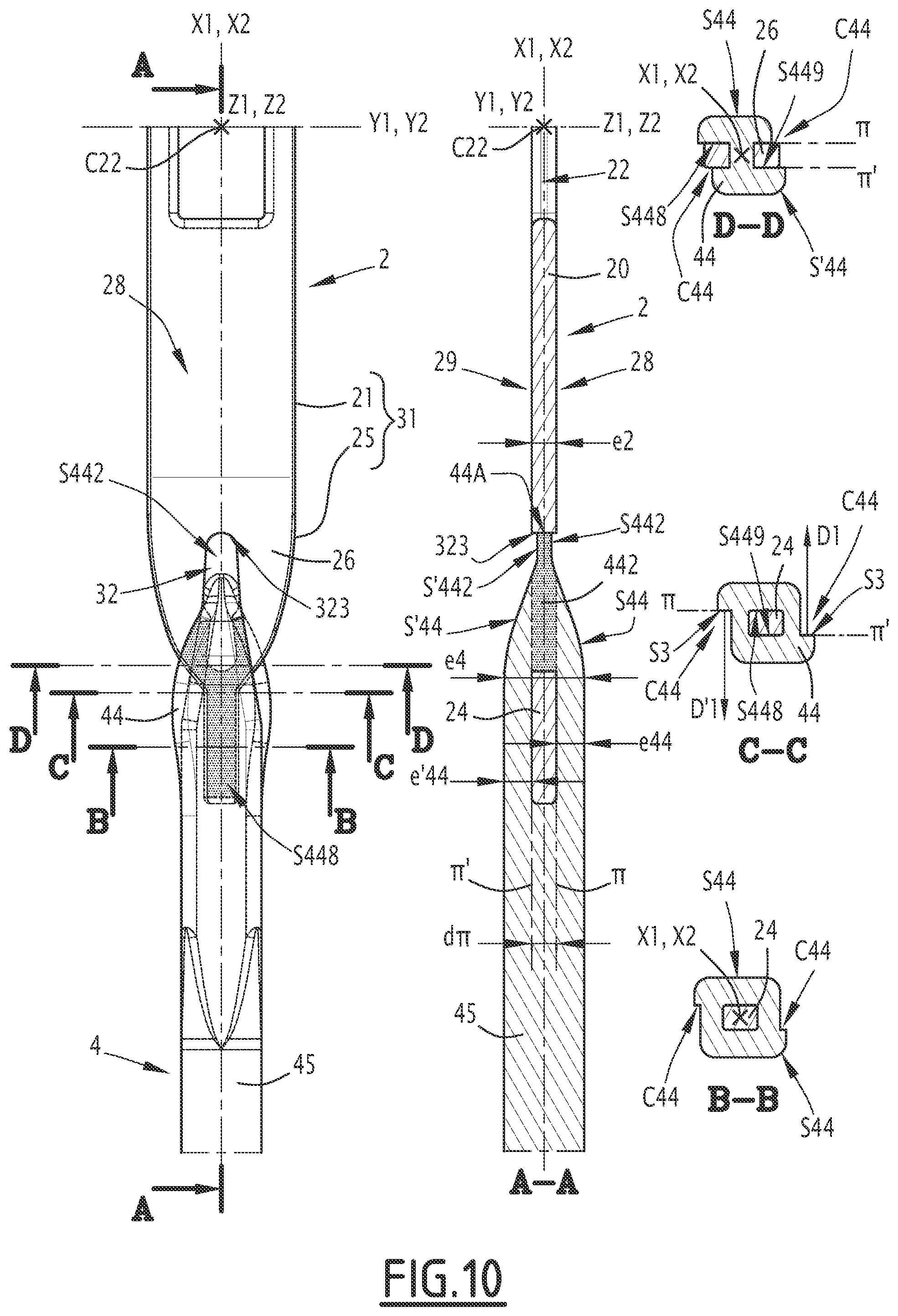 Patent US12351950 Figure 10 – Heddle for weaving loom and weaving loom provided with such a heddle