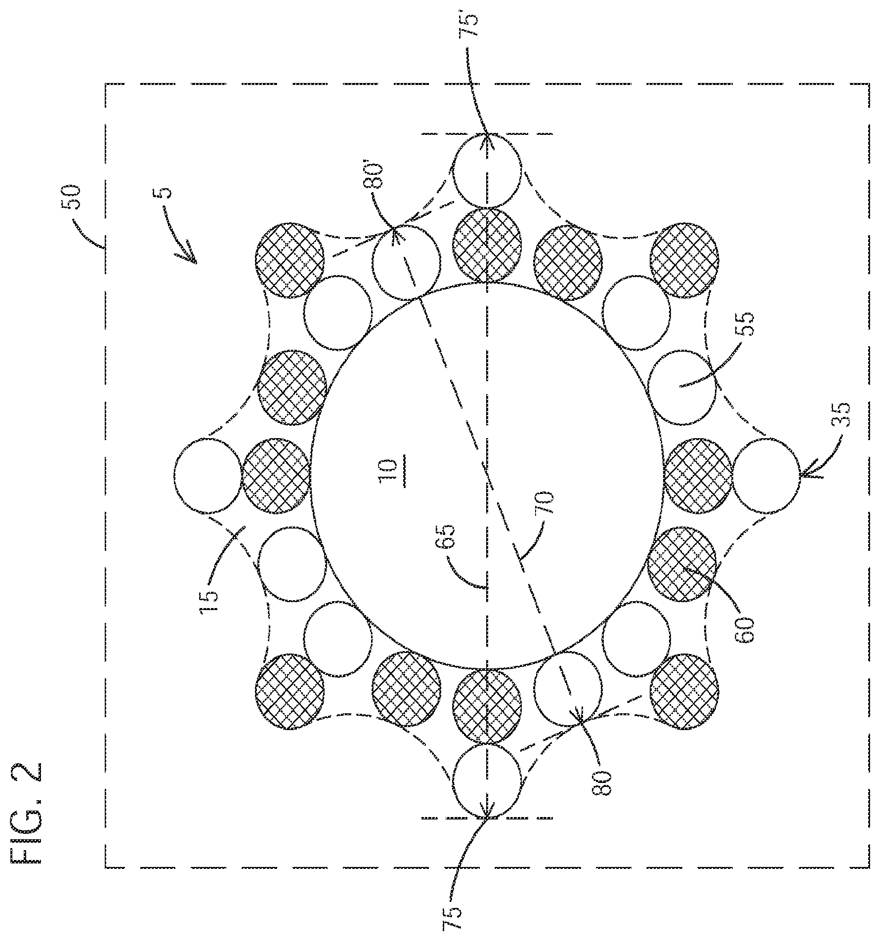 Patent US12351957 Figure 2 – Braided jackets with low thickness