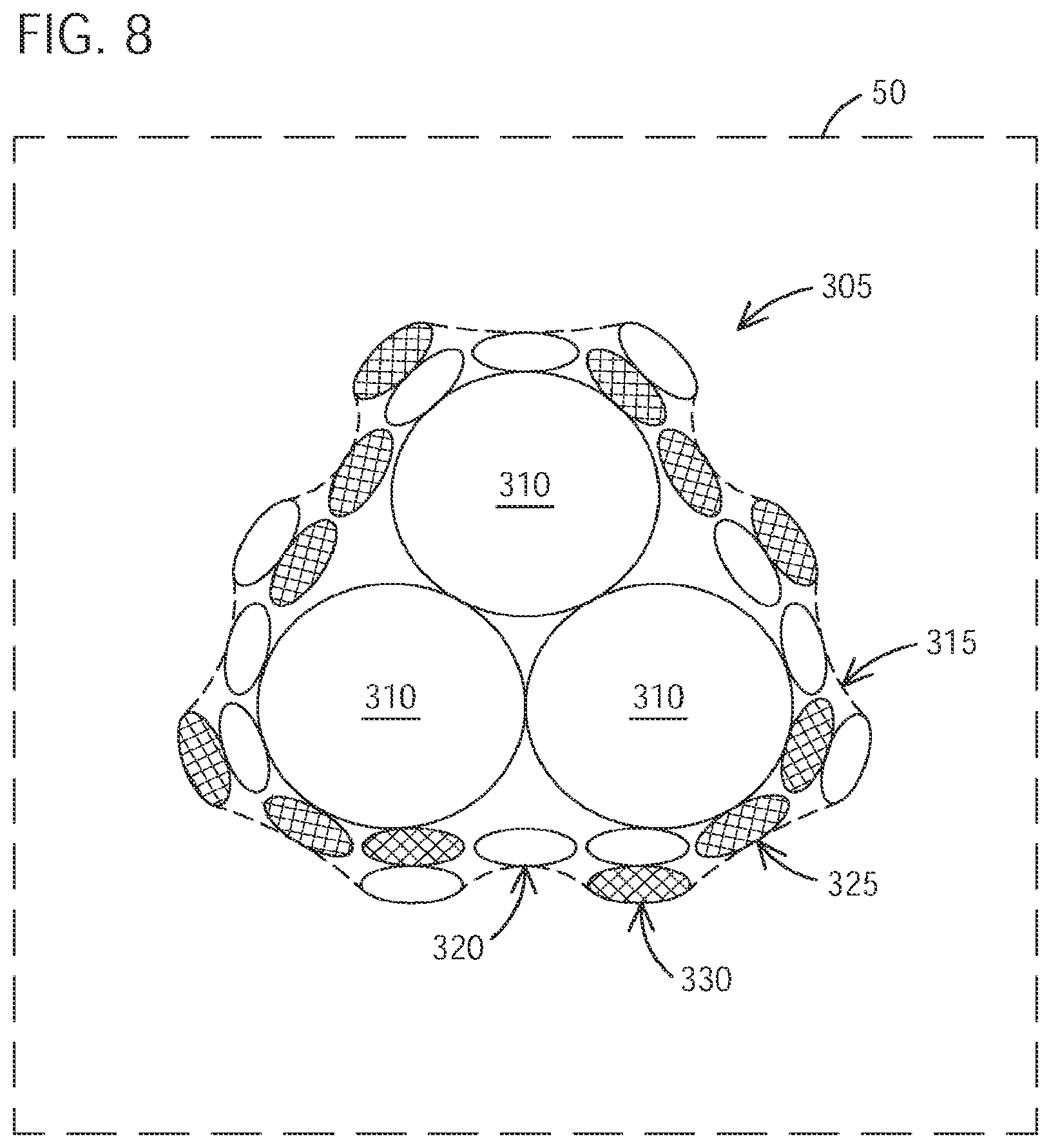 Patent US12351957 Figure 8 – Braided jackets with low thickness