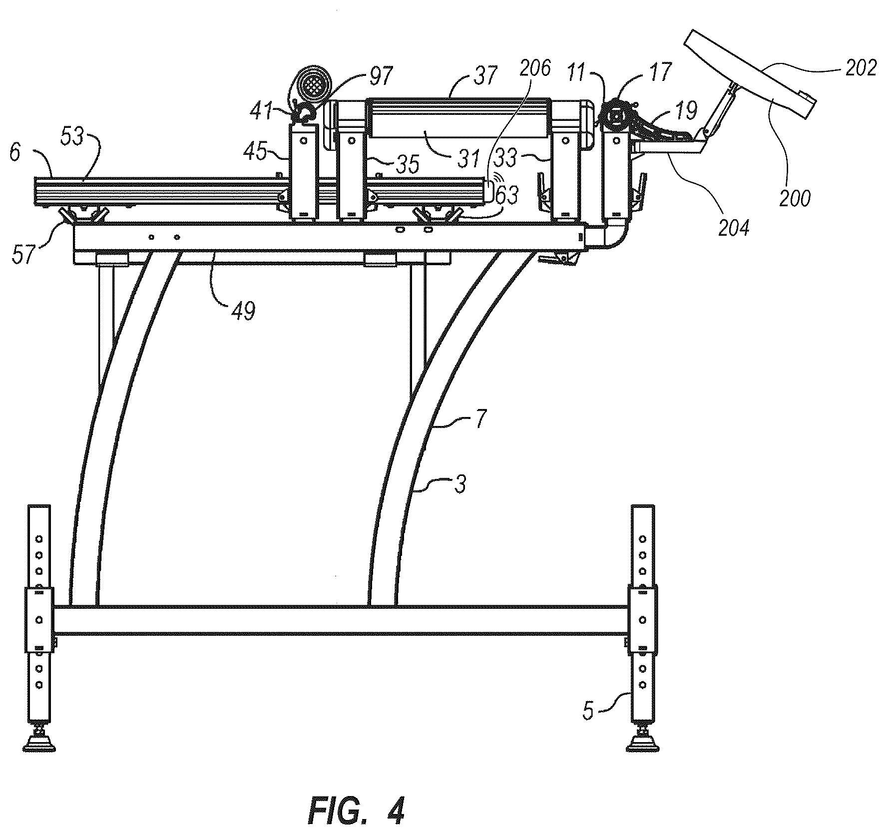 Patent US12351961 Figure 4 – Sewing frame with workspace edge warning system
