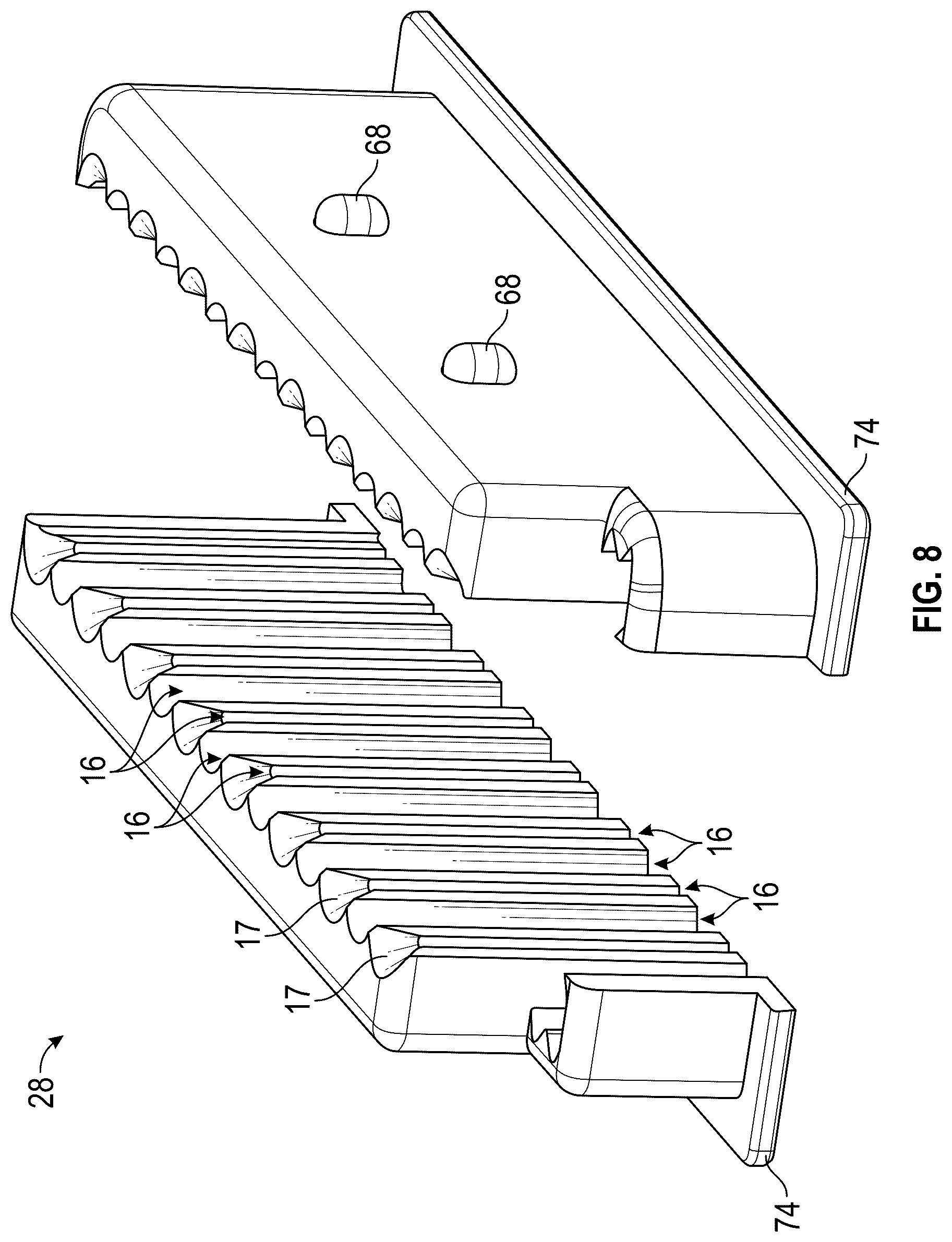 Patent US12351963 Figure 6 – Manual sewing stitch guide tool and method of use thereof