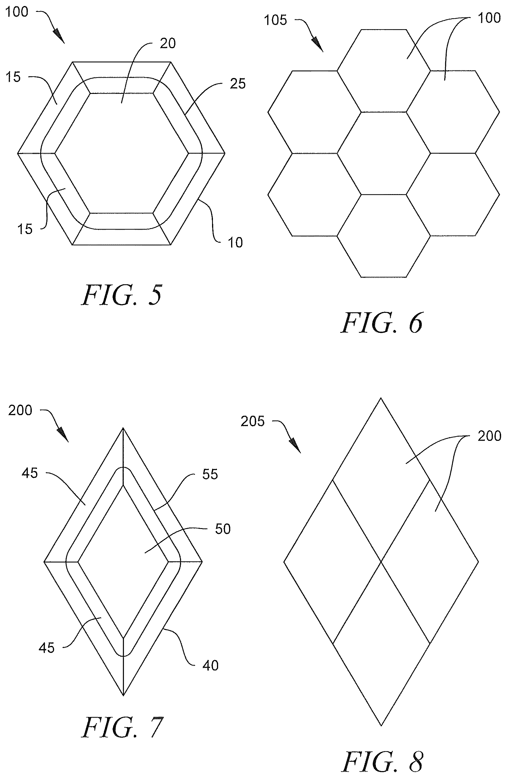Patent US12351964 Figure 2 – Batting pieces for paper piecing projects and related methods