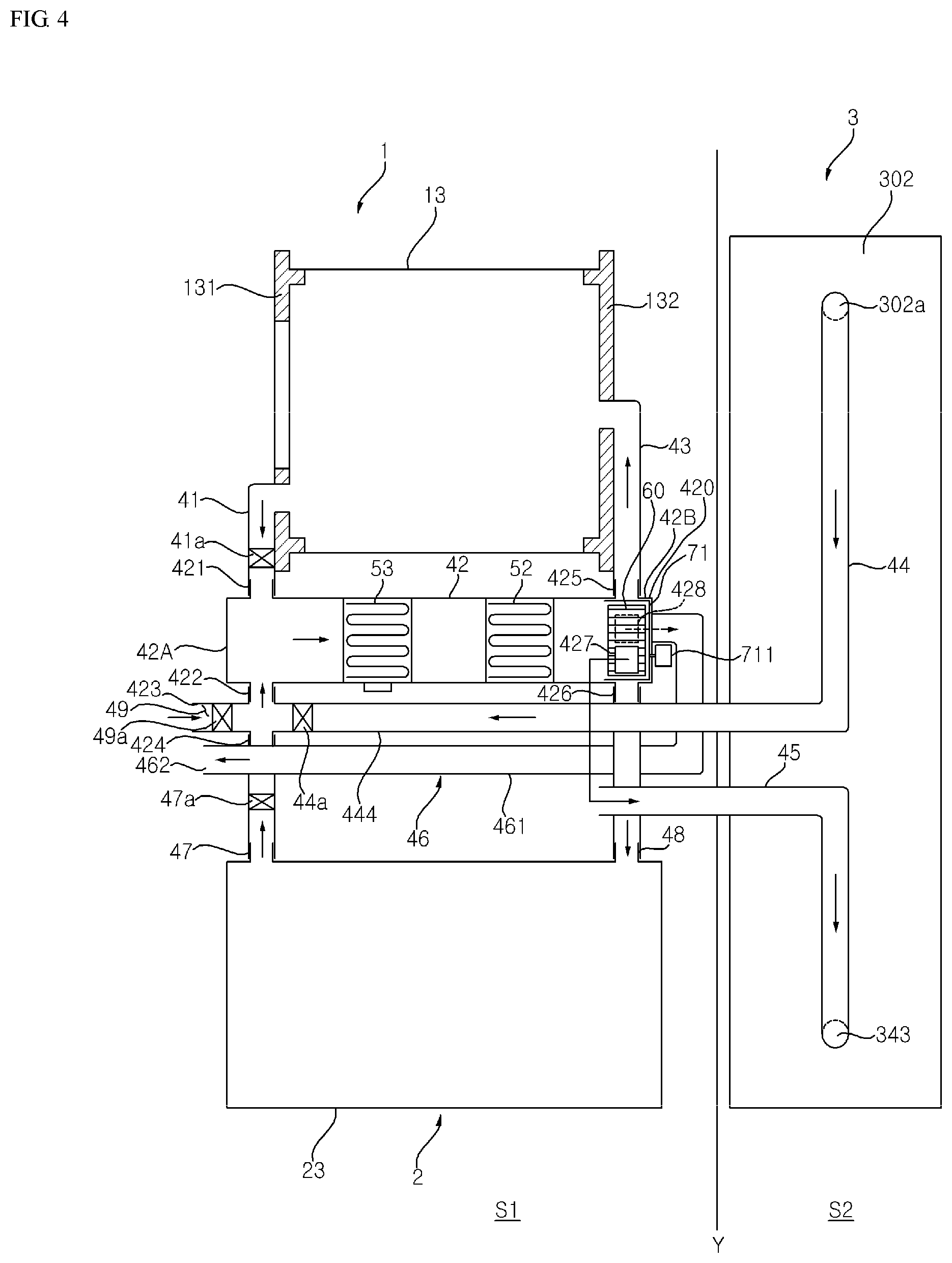 Patent US12351965 Figure 4 – Laundry treating apparatus