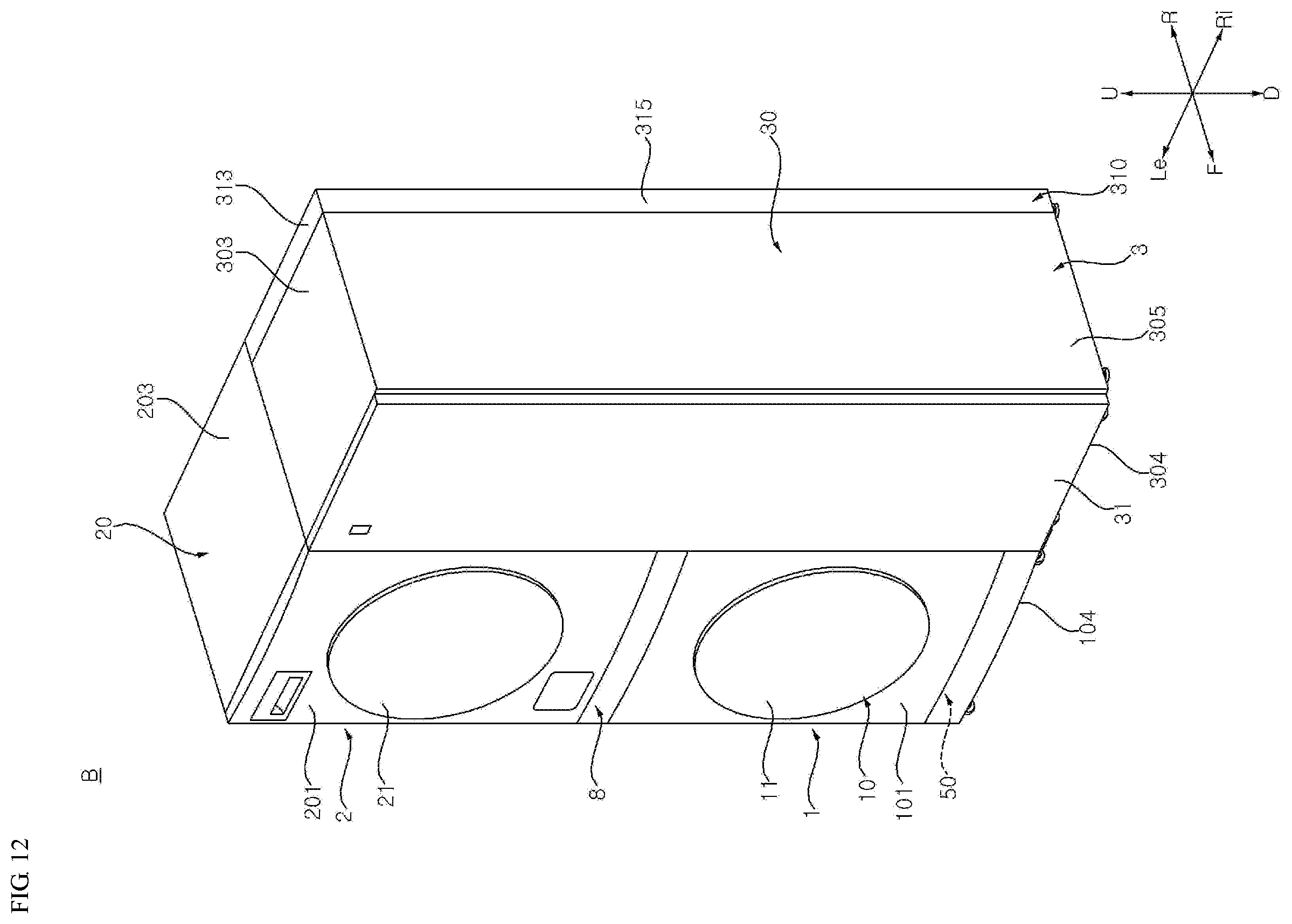 Patent US12351965 Figure 12 – Laundry treating apparatus