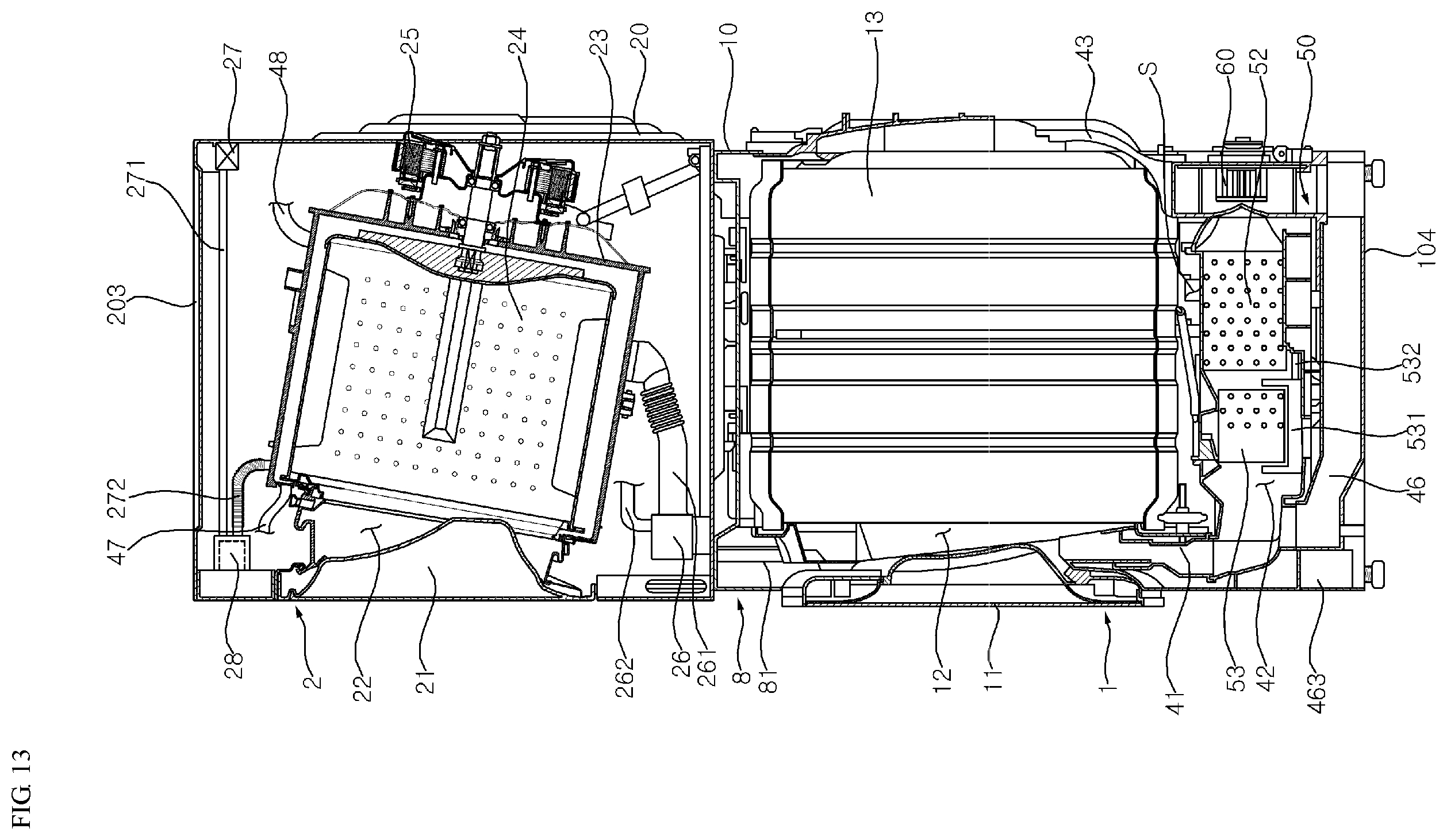 Patent US12351965 Figure 13 – Laundry treating apparatus