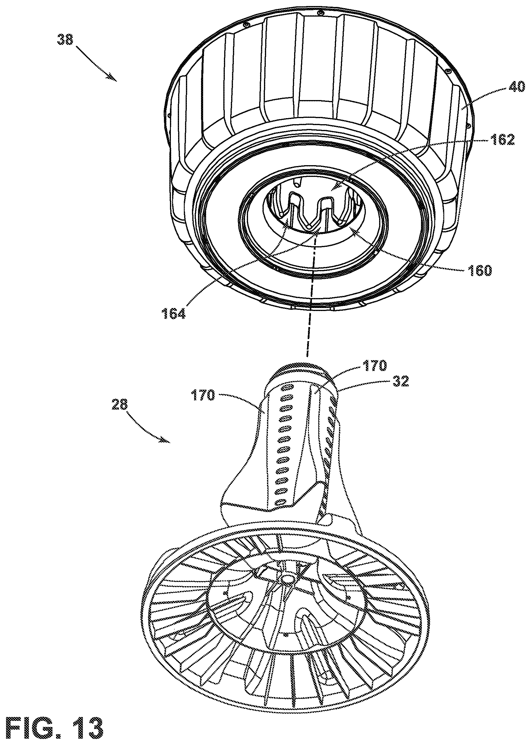 Patent US12351966 Figure 13 – Laundry treating system and kit for use with a laundry treating appliance