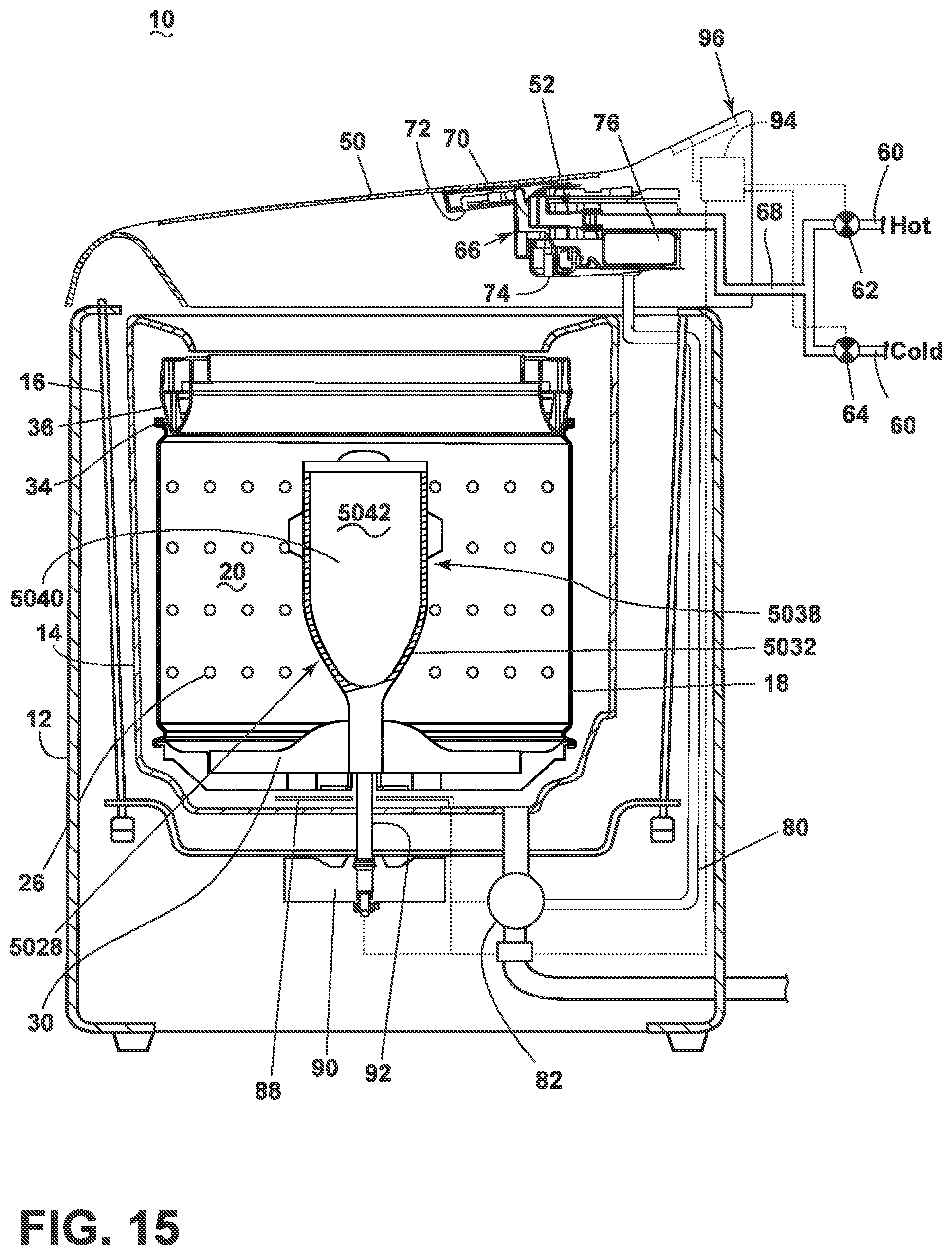 Patent US12351966 Figure 15 – Laundry treating system and kit for use with a laundry treating appliance