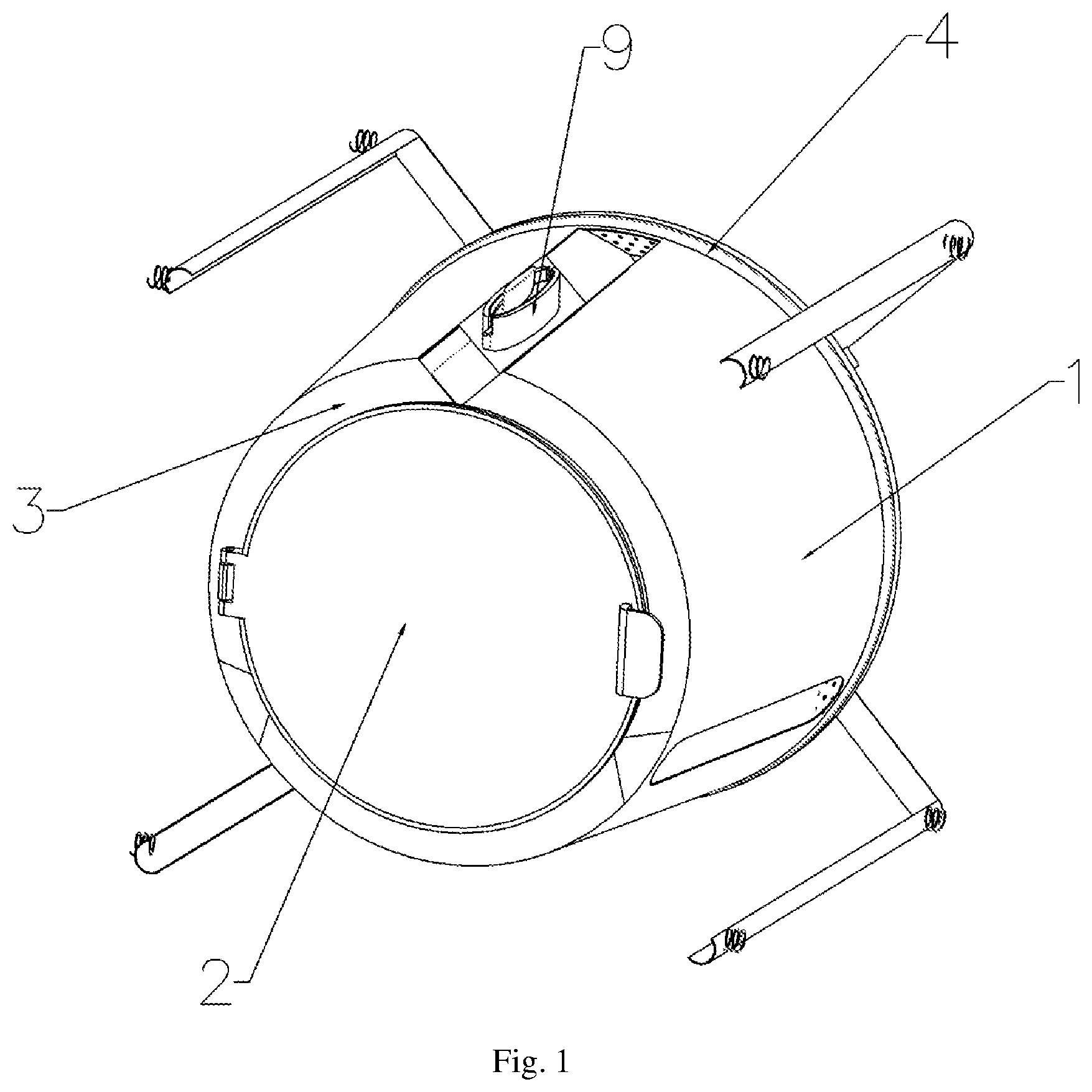 Patent US12351969 Figure 1 – Washing machine without an external drum