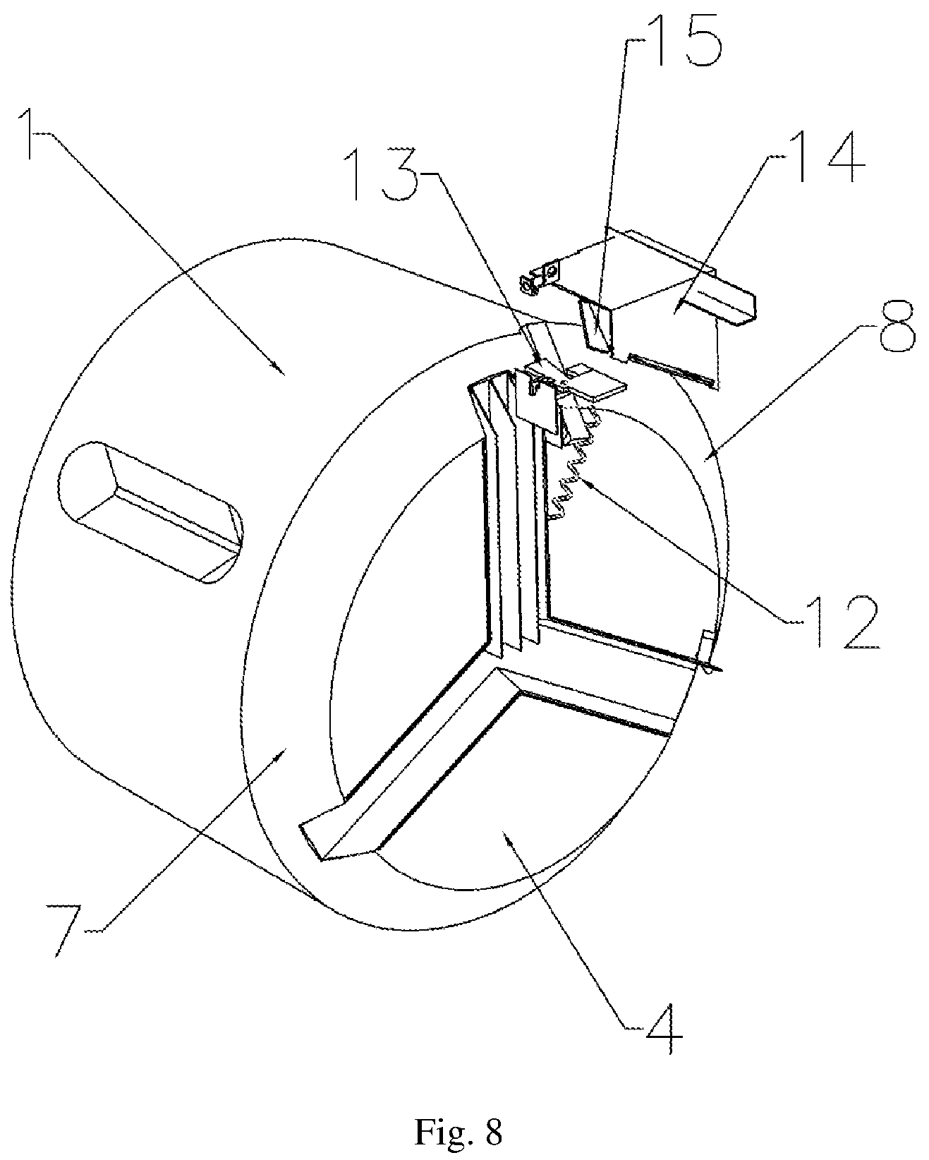 Patent US12351969 Figure 7 – Washing machine without an external drum