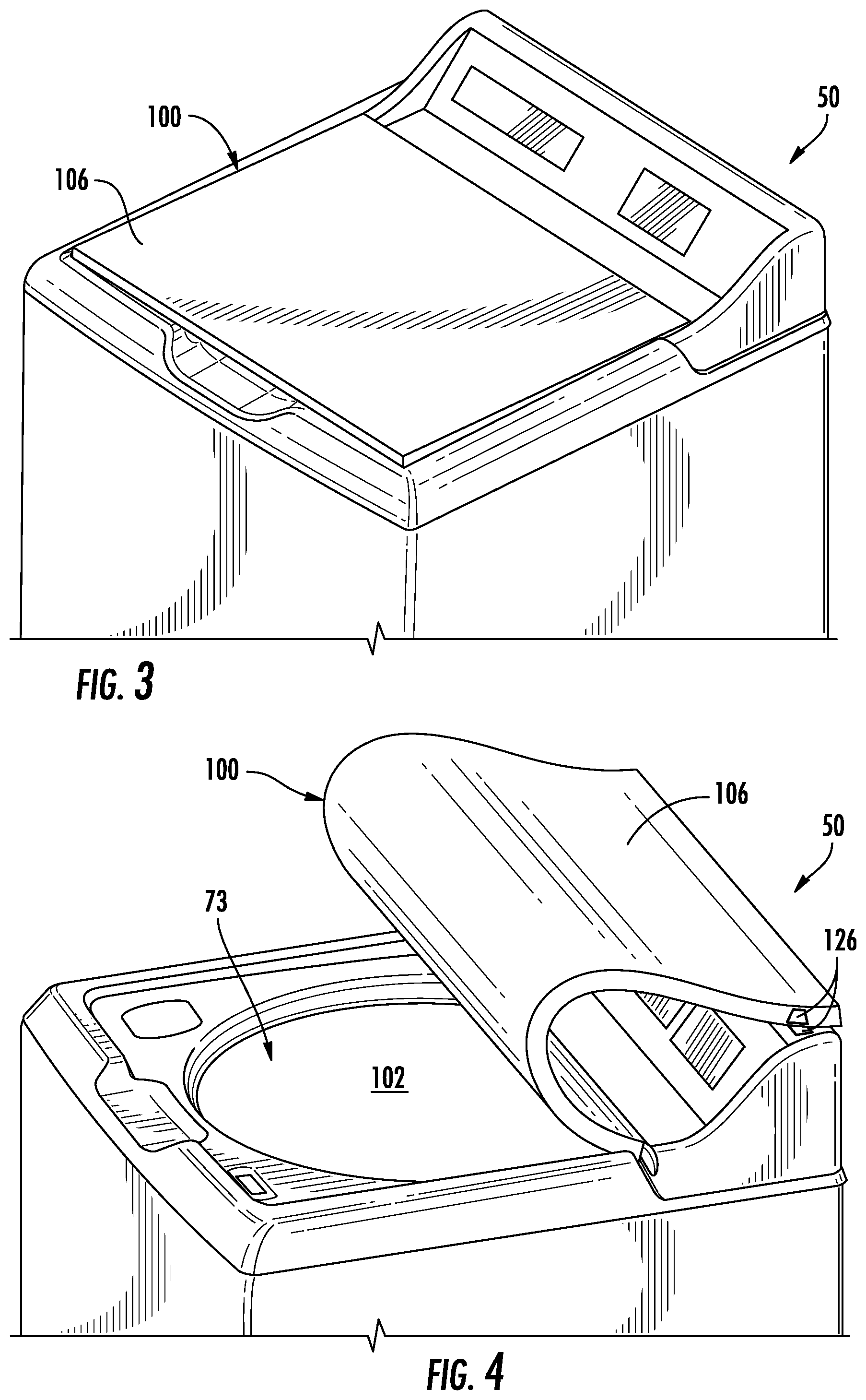 Patent US12351971 Figure 3 – Flexible cover member for an appliance