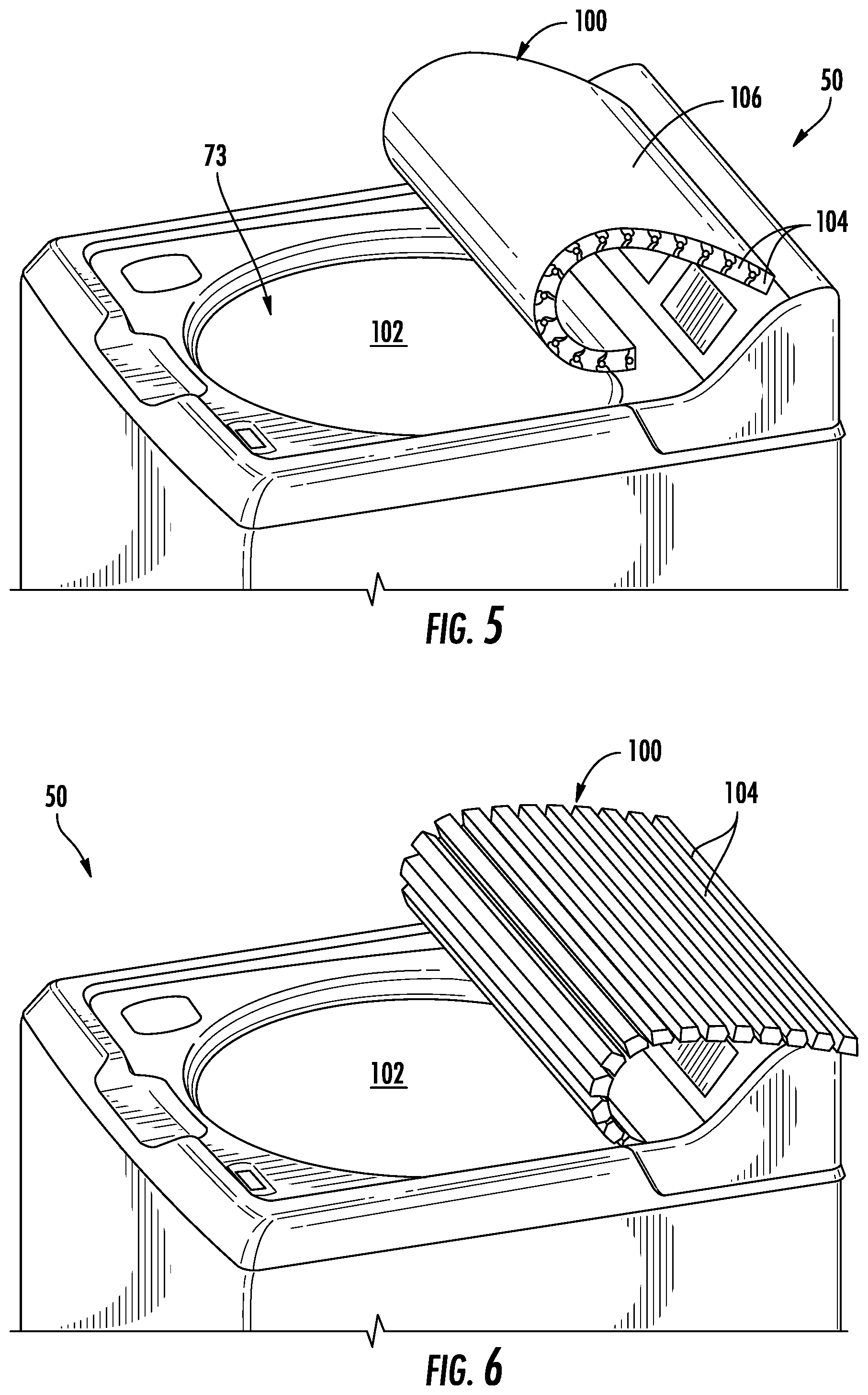 Patent US12351971 Figure 4 – Flexible cover member for an appliance