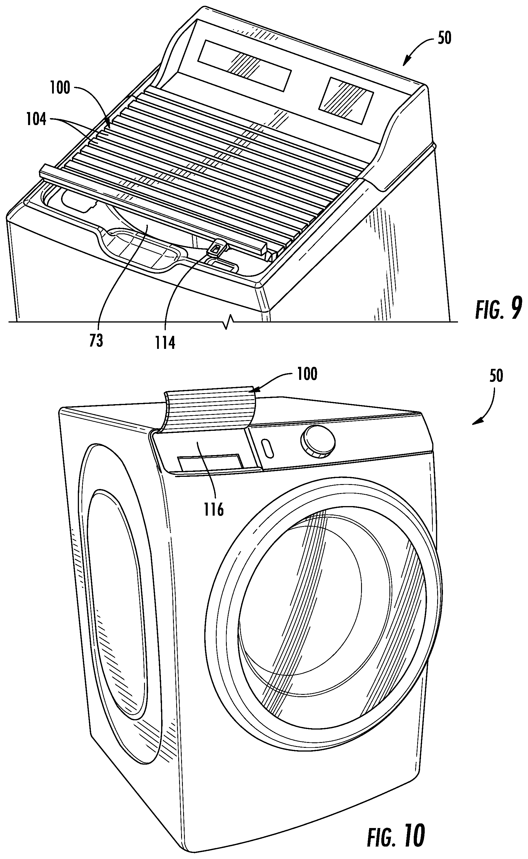 Patent US12351971 Figure 6 – Flexible cover member for an appliance