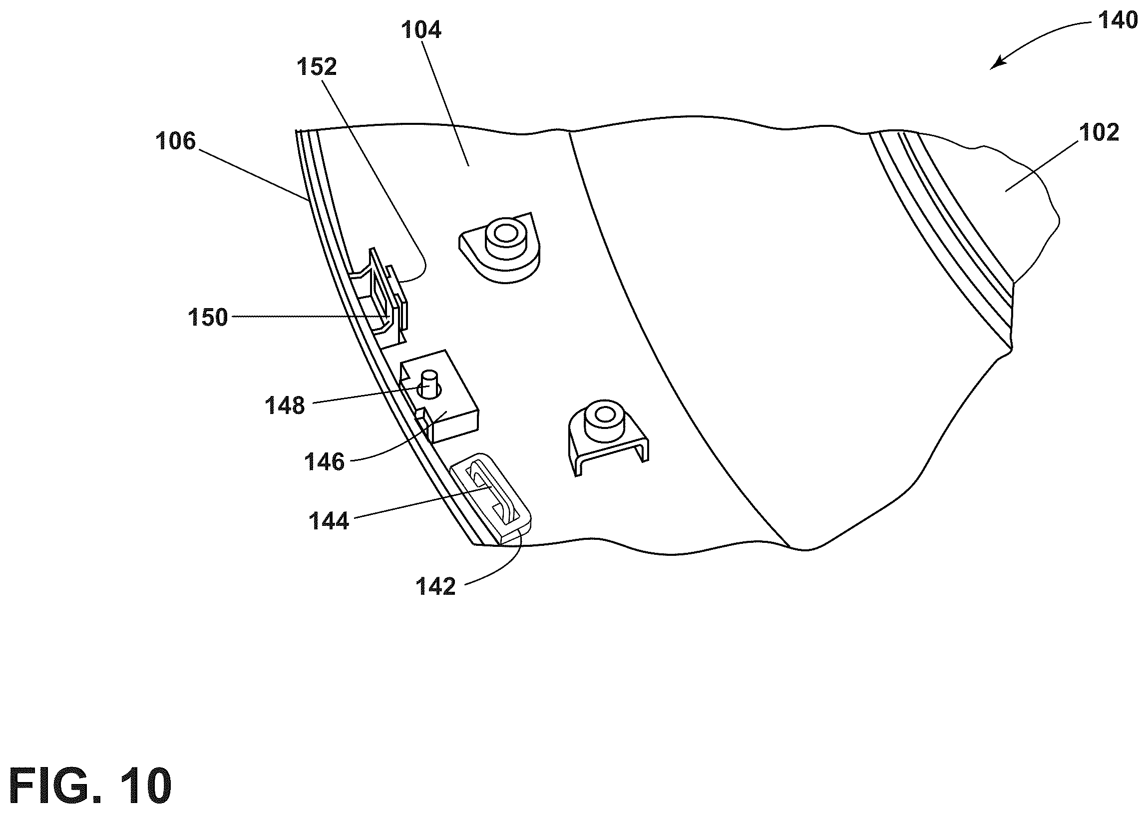 Patent US12351973 Figure 10 – Door assembly for a laundry treating appliance
