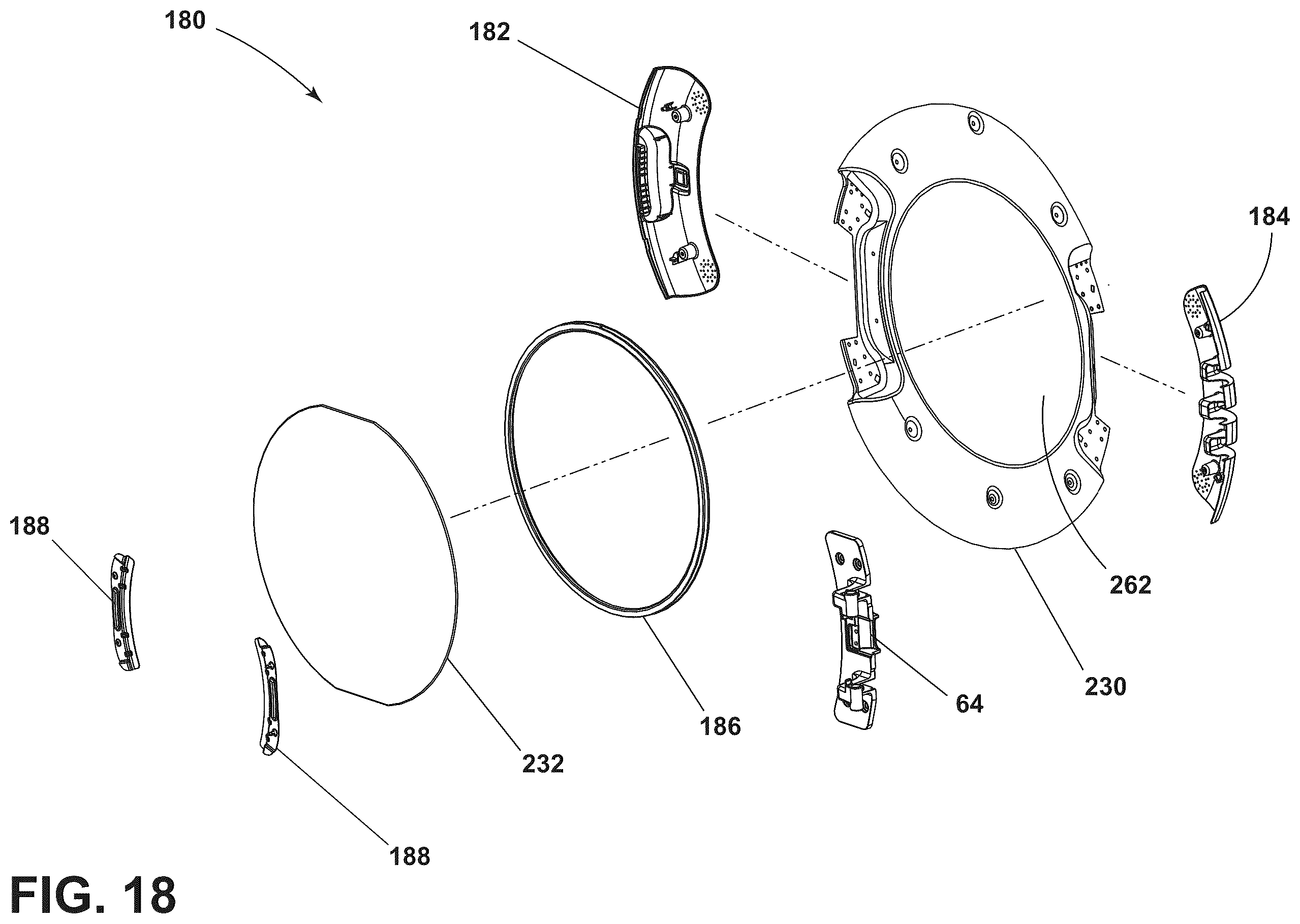 Patent US12351973 Figure 17 – Door assembly for a laundry treating appliance