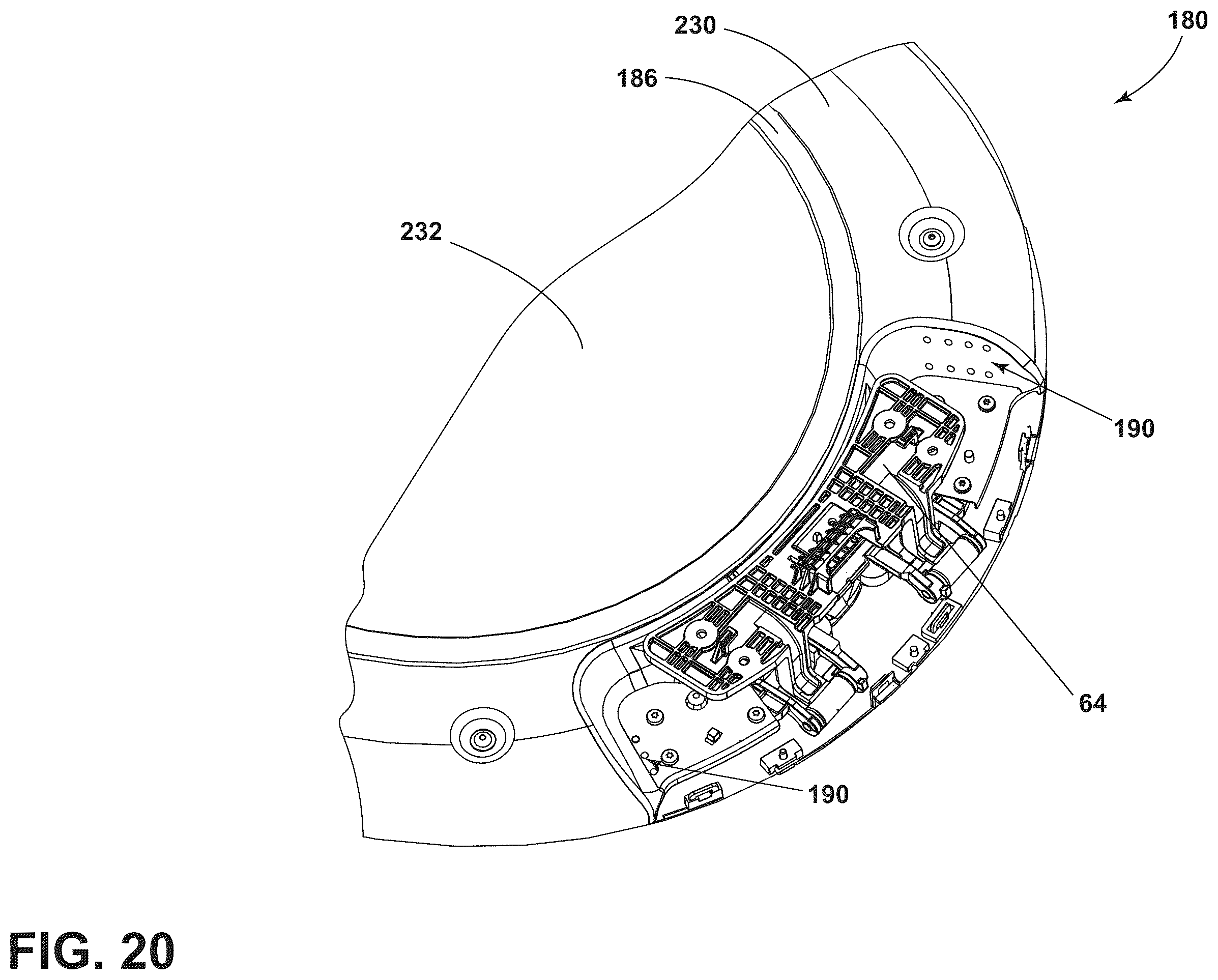 Patent US12351973 Figure 19 – Door assembly for a laundry treating appliance