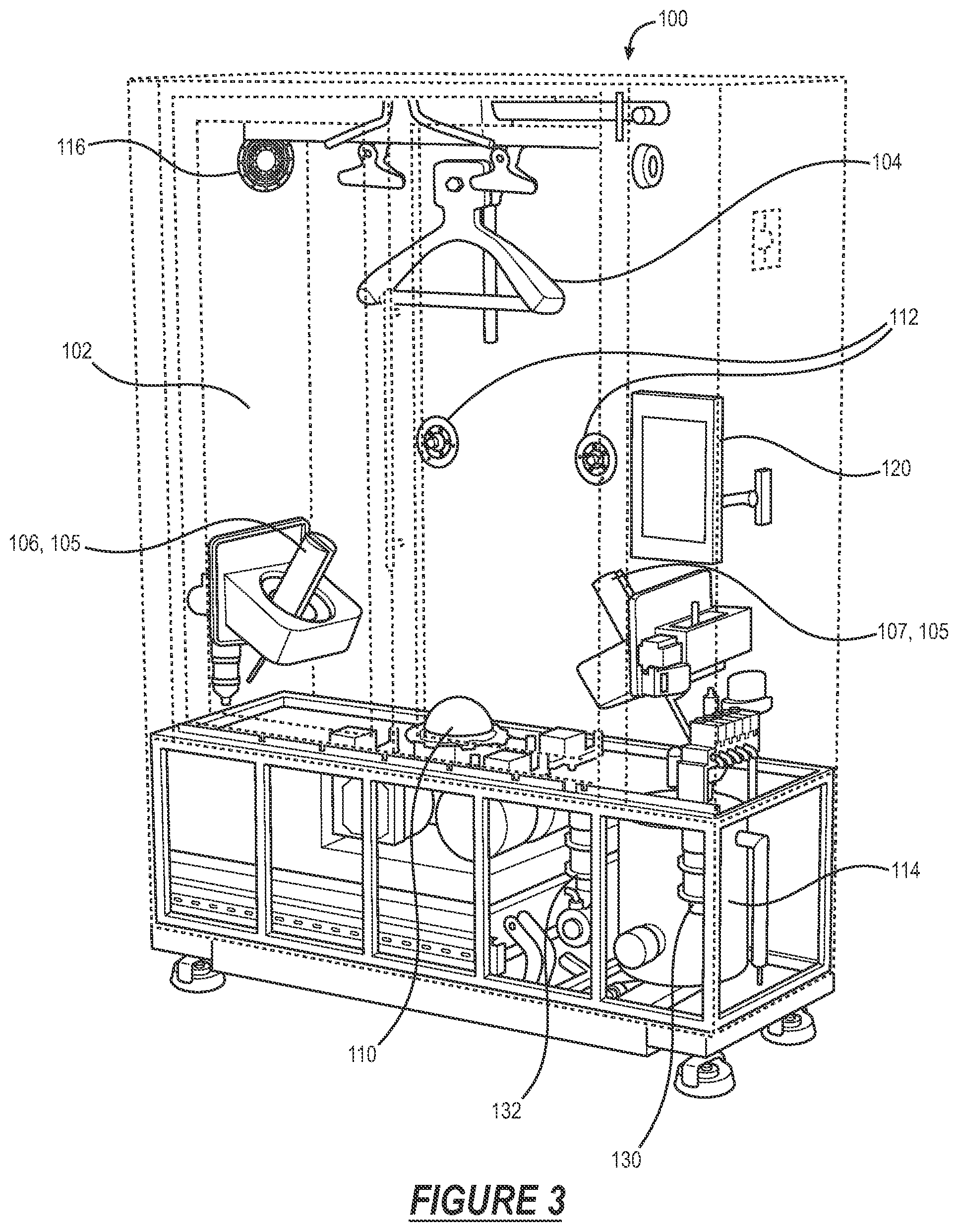 Patent US12351974 Figure 3 – Autonomously dry-cleaning a garment within a kiosk