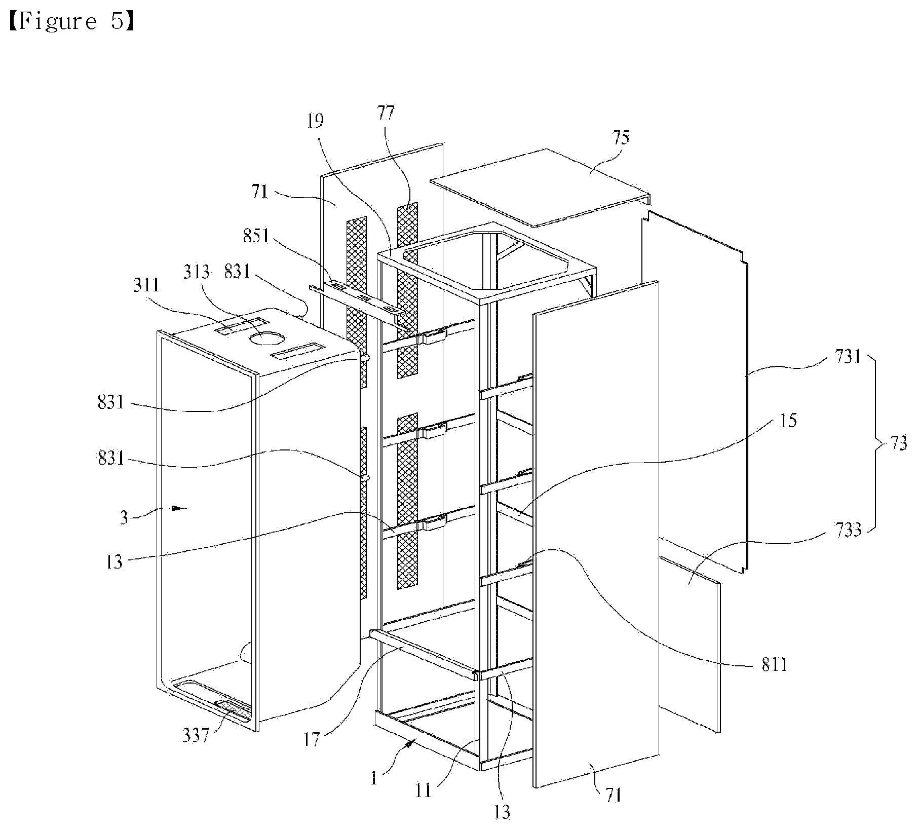 Patent US12351975 Figure 5 – Laundry treating apparatus