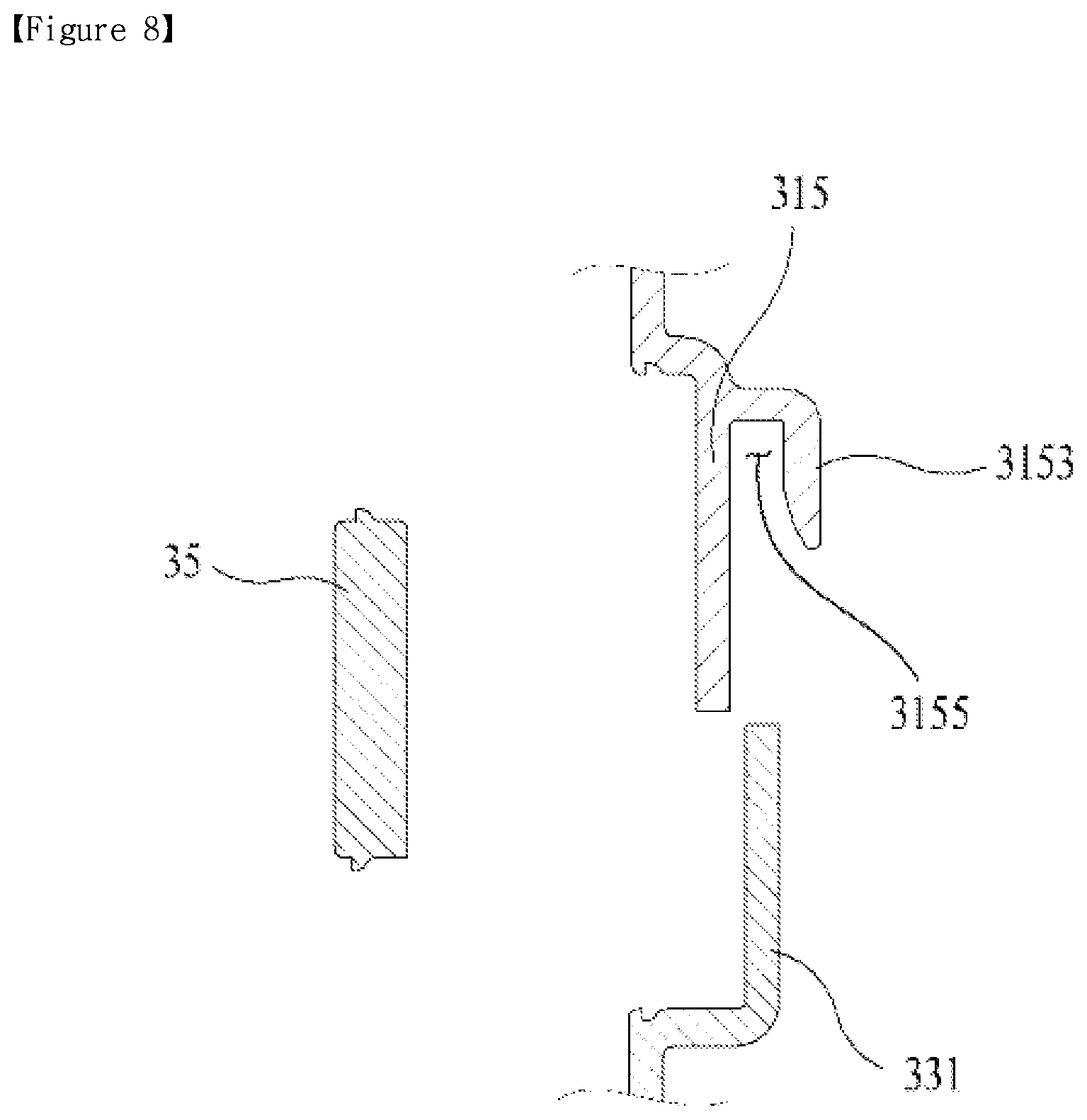 Patent US12351975 Figure 8 – Laundry treating apparatus