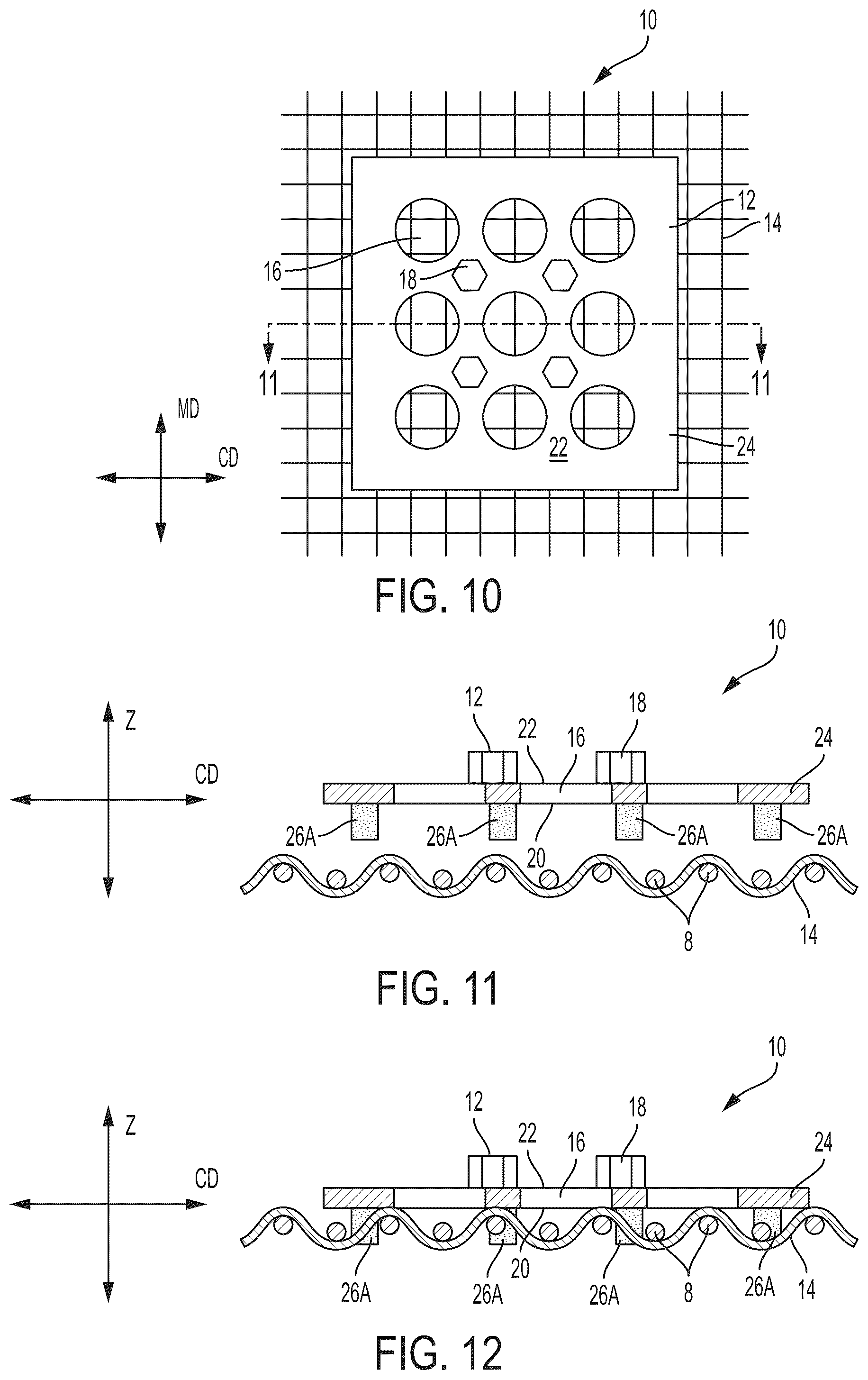 Patent US12351984 Figure 8 – Deflecting member for making fibrous structures