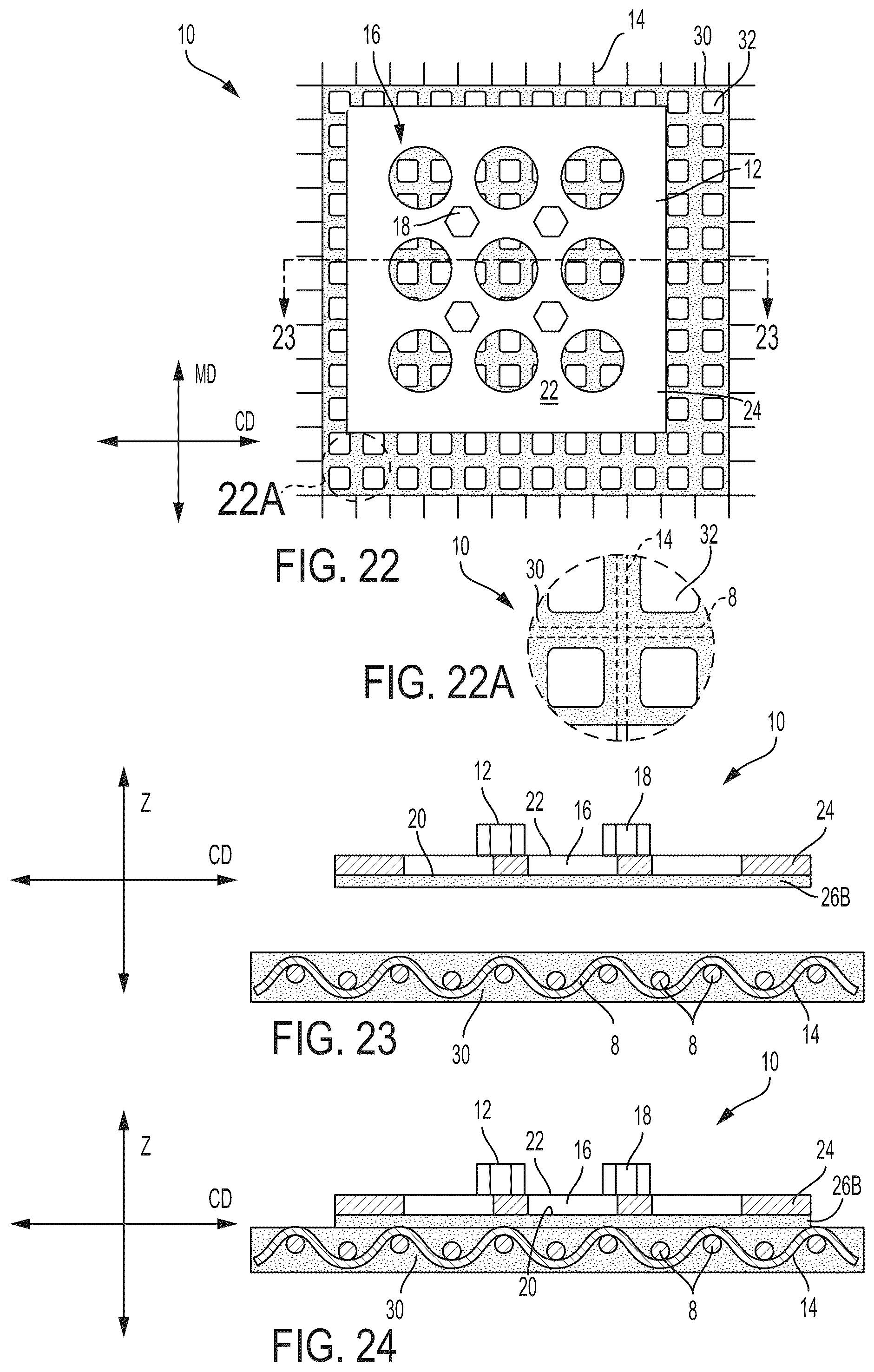 Patent US12351984 Figure 12 – Deflecting member for making fibrous structures