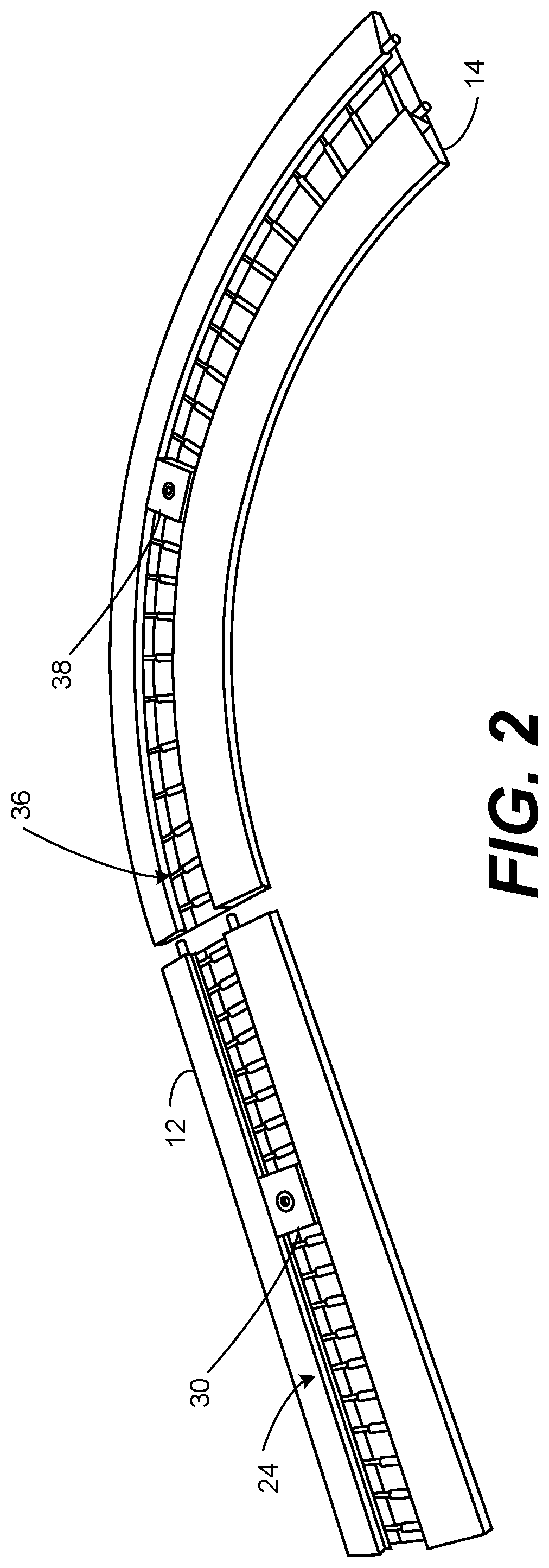 Patent US12351988 Figure 2 – Modular partition track system