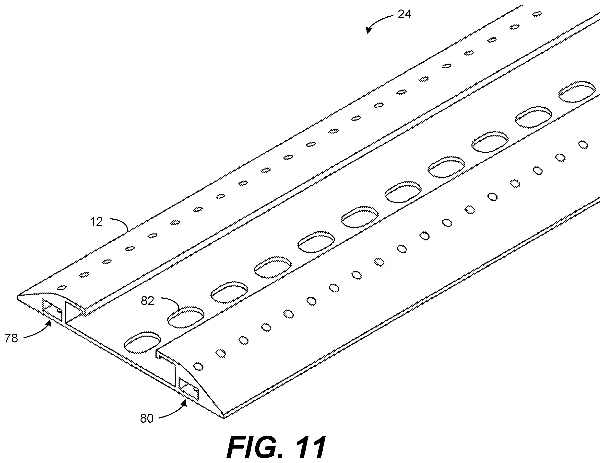 Patent US12351988 Figure 11 – Modular partition track system