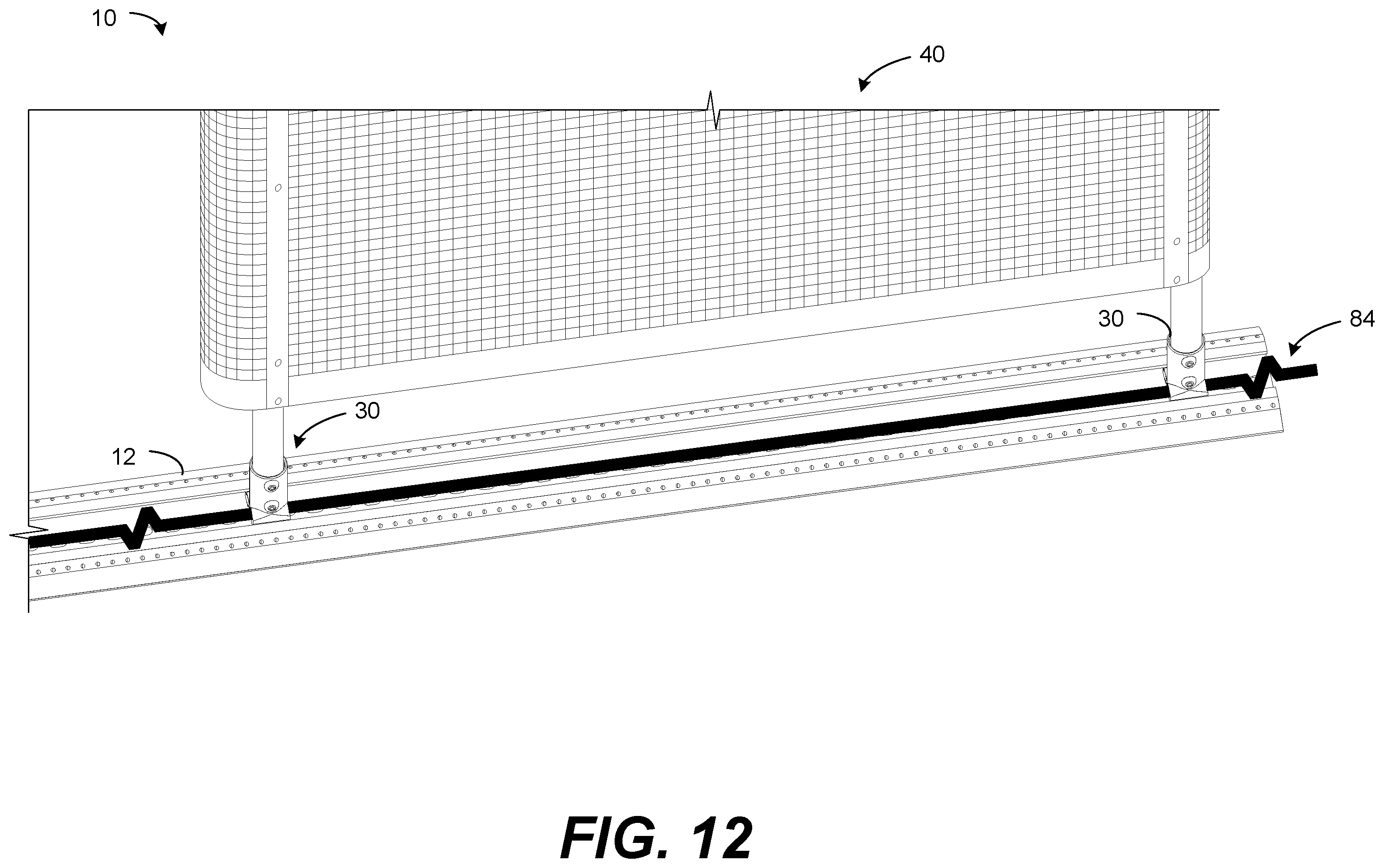 Patent US12351988 Figure 12 – Modular partition track system