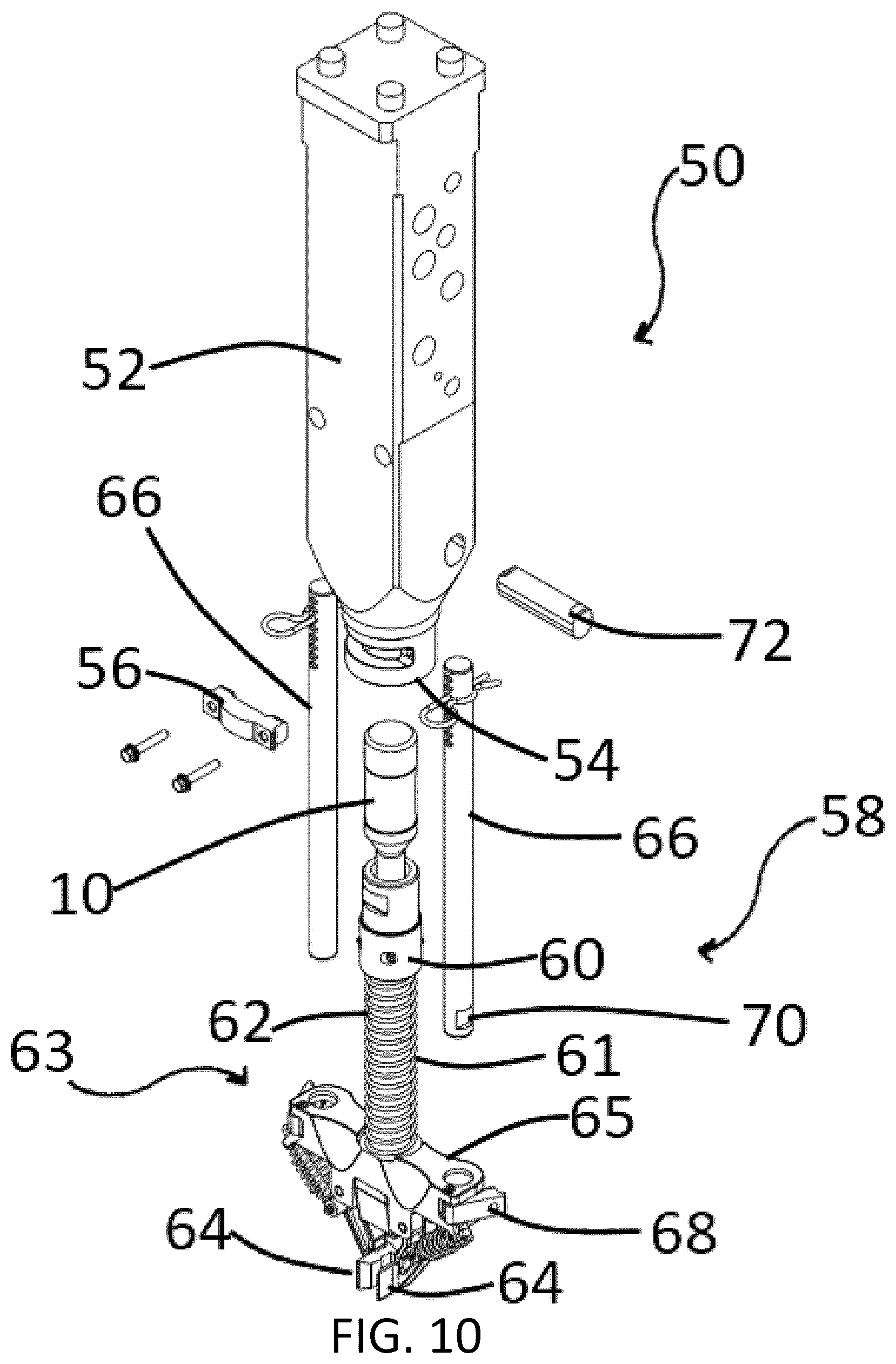 Patent US12351989 Figure 5 – Spiker anvil with tip insert