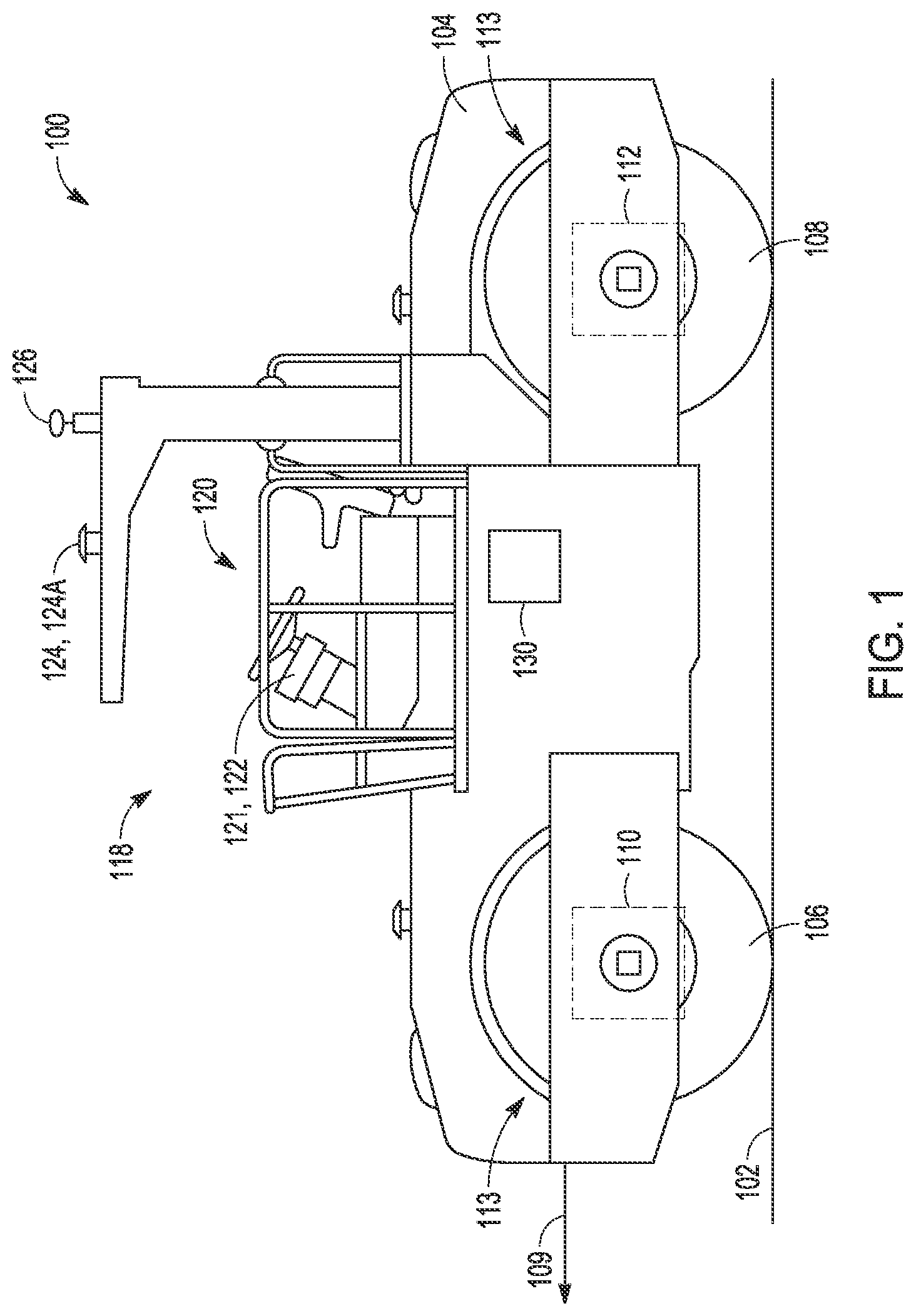 Patent US12351990 Figure 1 – Path of travel slope based control of asphalt compactors