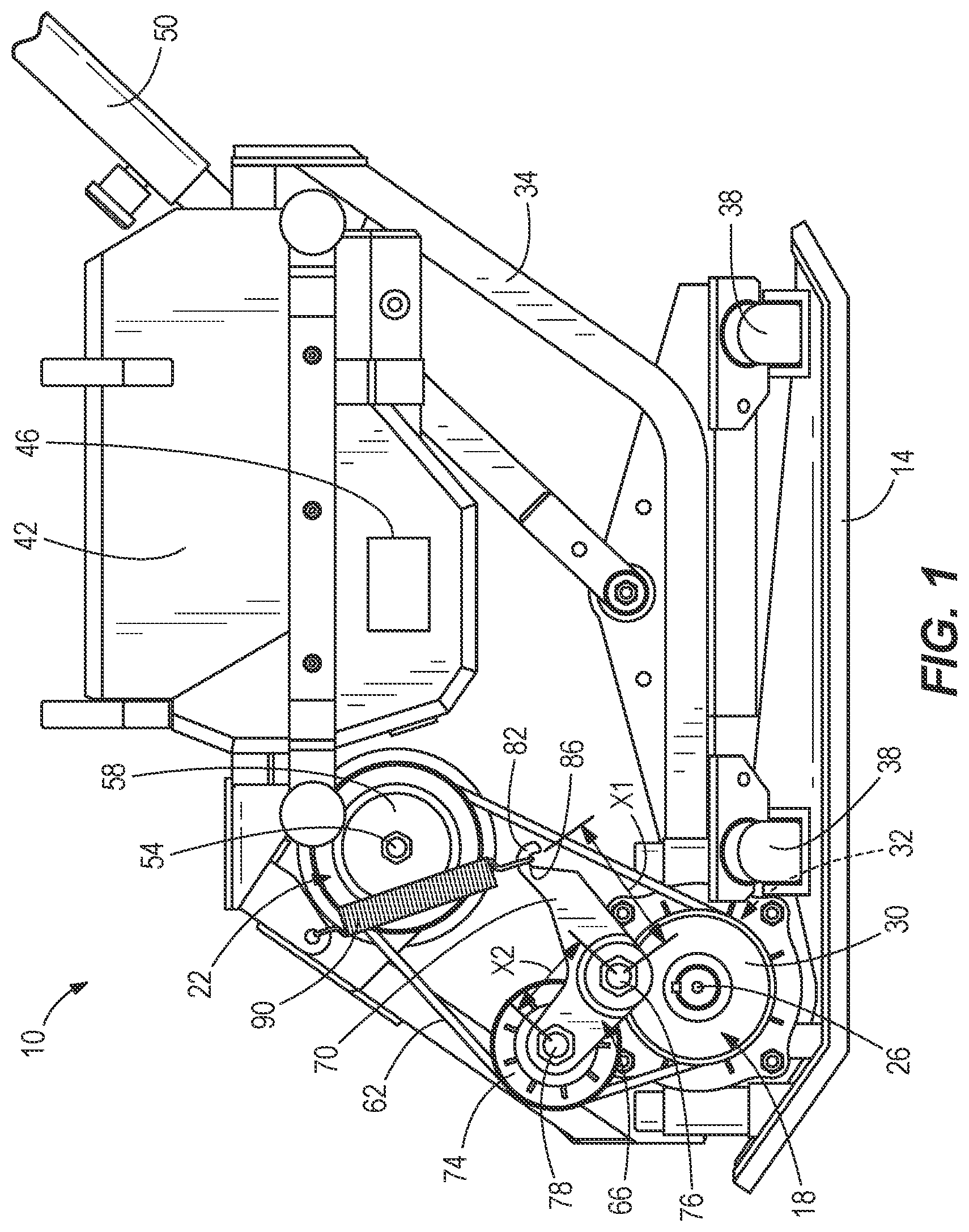 Patent US12351991 Figure 1 – Plate compactor including belt tensioner assembly