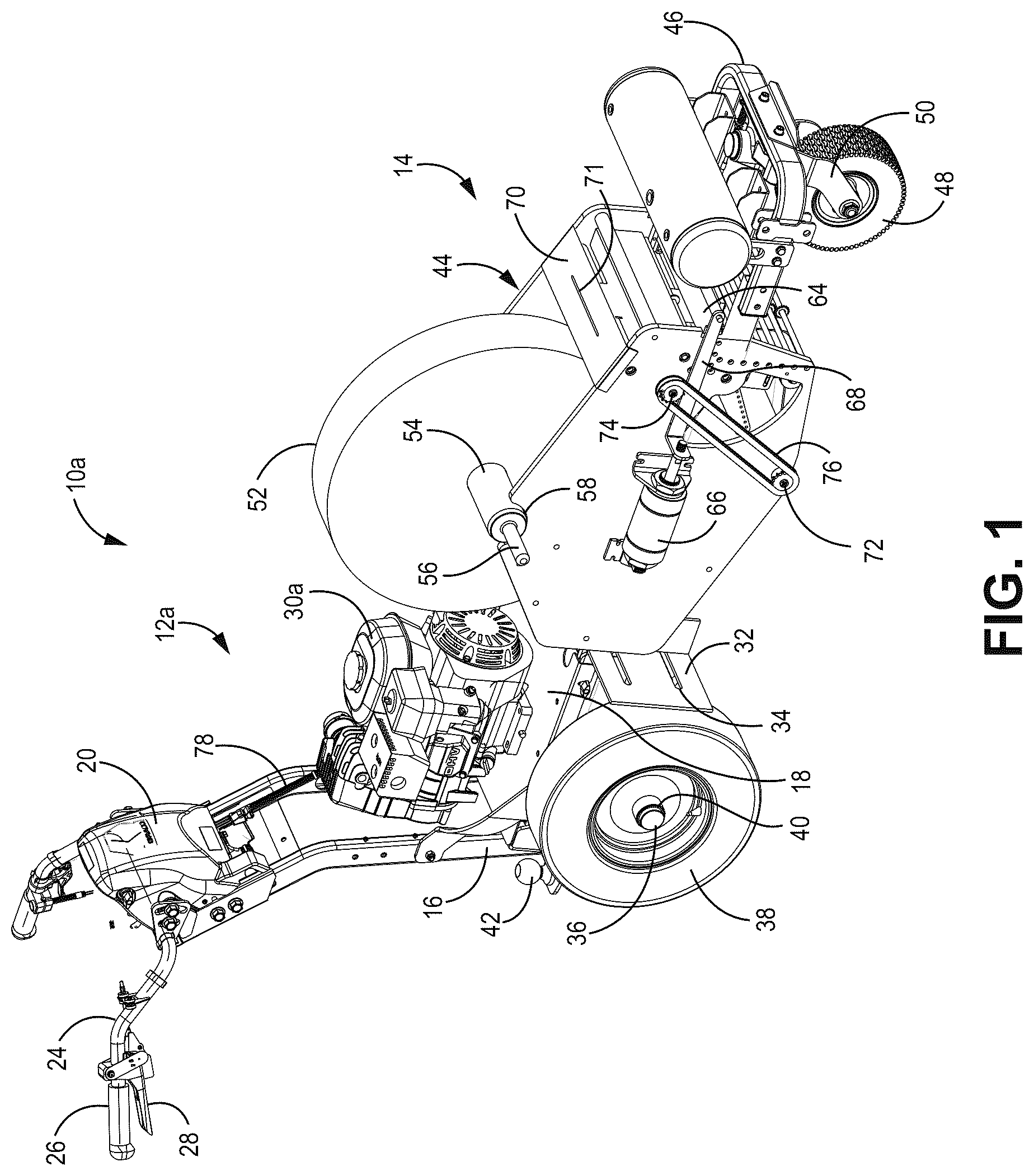Patent US12351996 Figure 1 – Road taping machine