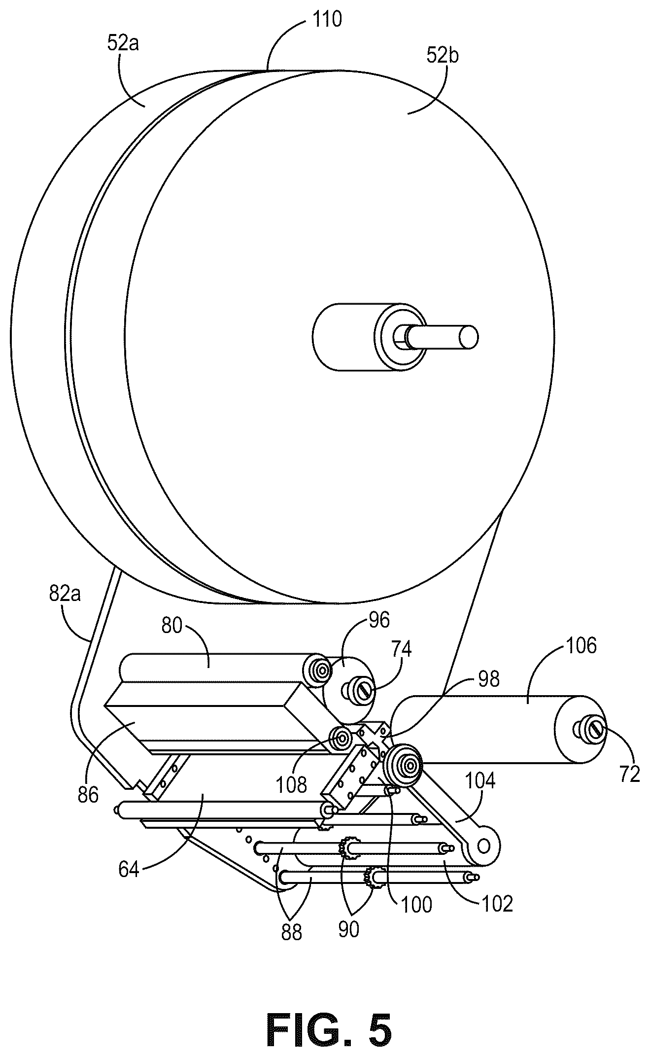 Patent US12351996 Figure 5 – Road taping machine