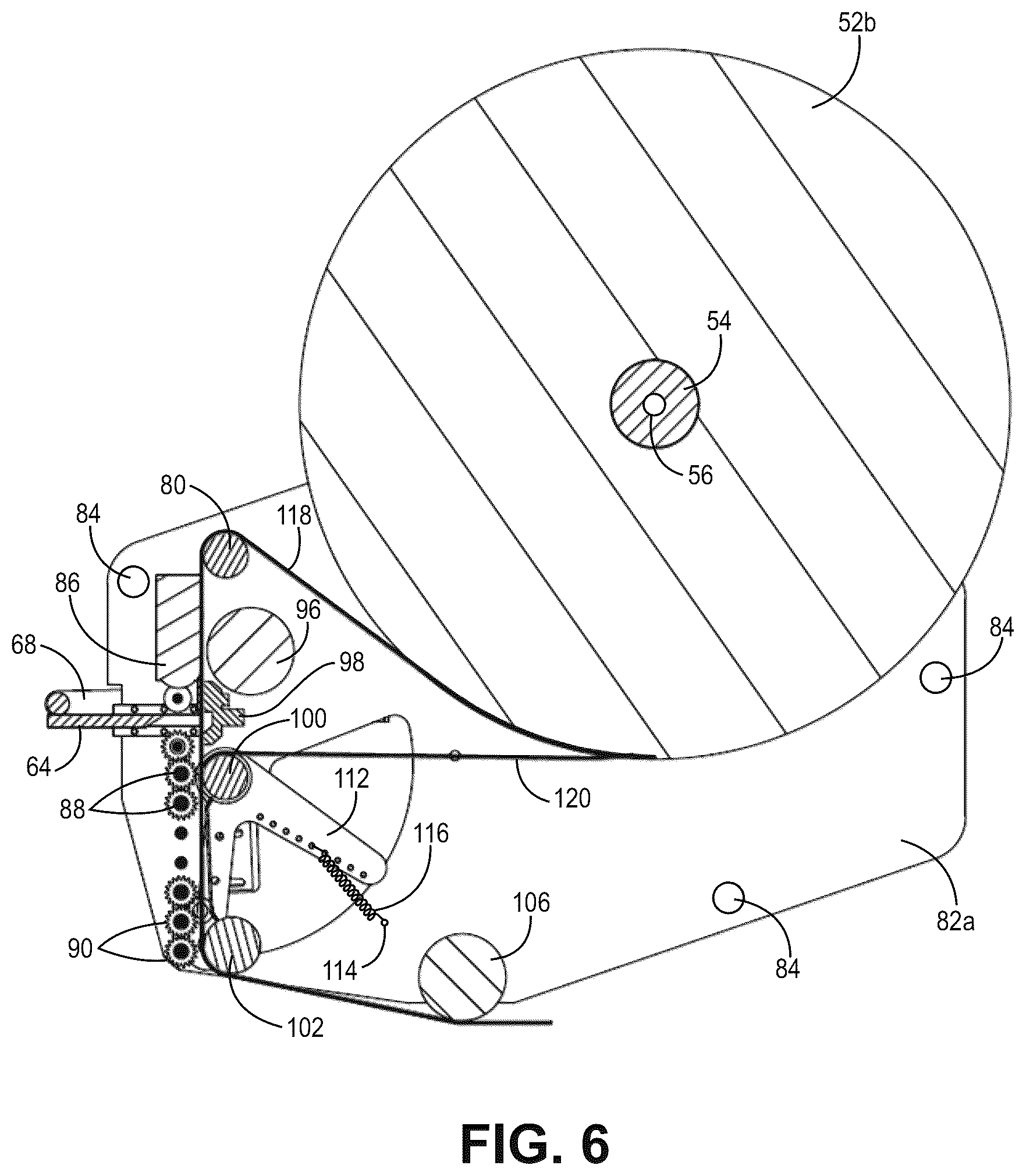 Patent US12351996 Figure 6 – Road taping machine