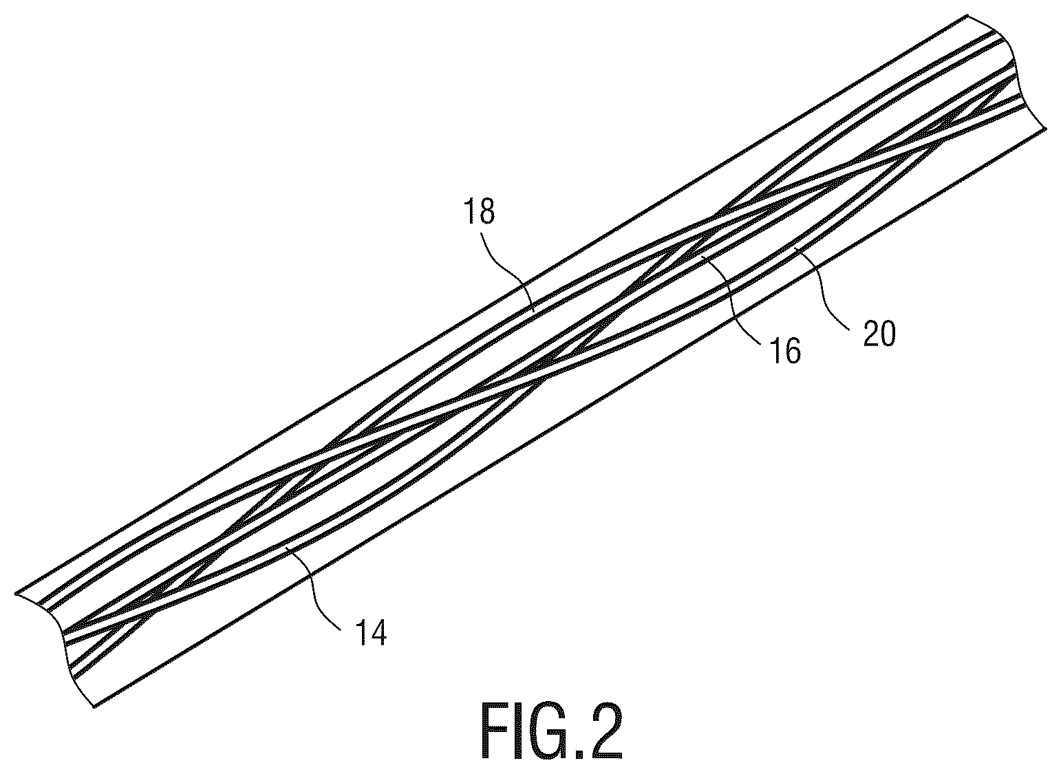 Patent US12353000 Figure 2 – Optical fiber sensor for shape sensing, optical shape sensing device, system and method